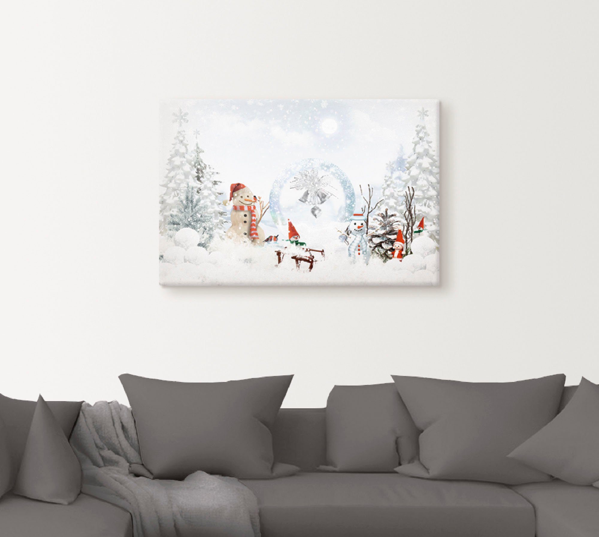 Artland Leinwandbild Weihnachtsmärchen, Weihnachten (1 St), auf Holzrahmen gespannt