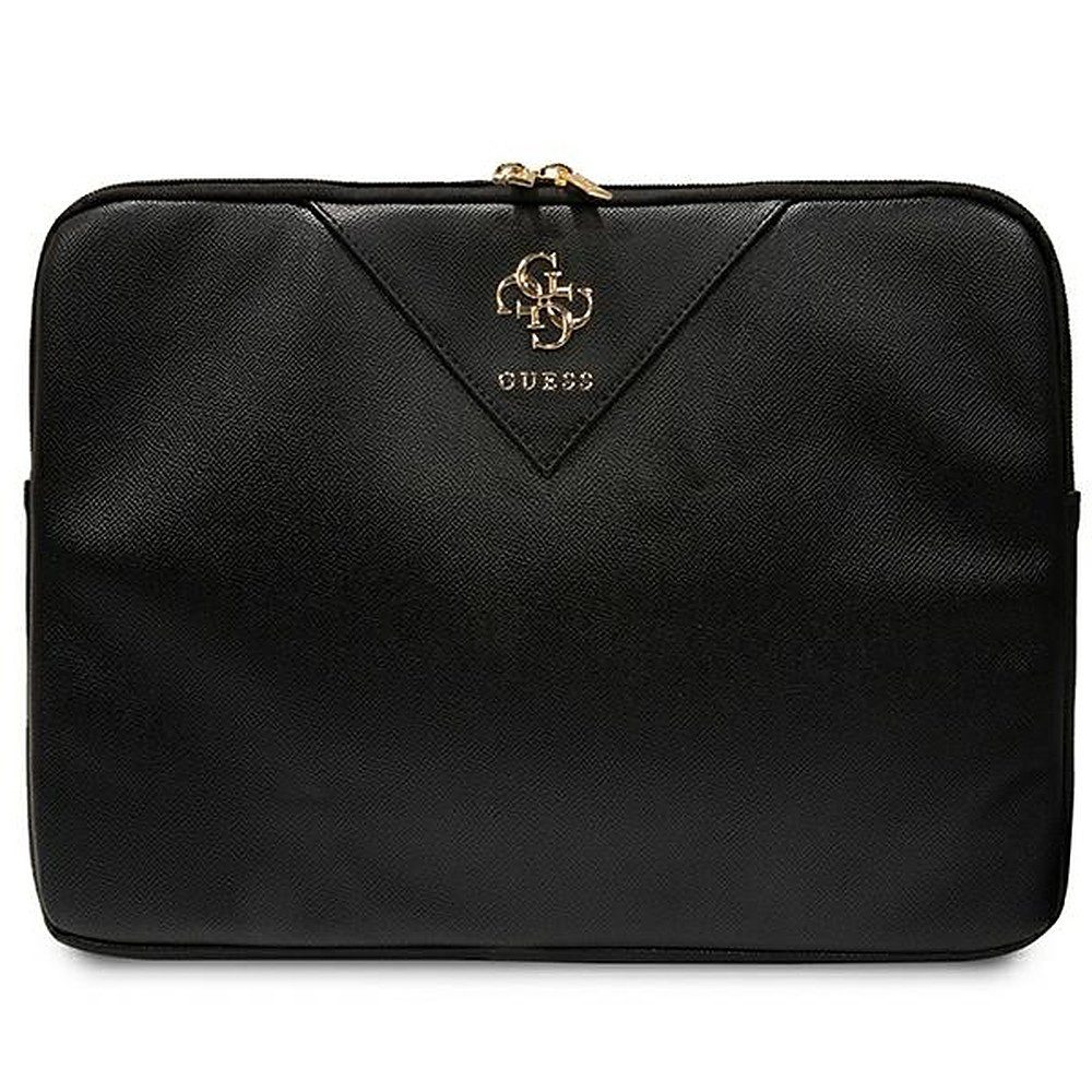 Guess Laptoptasche Schutzhülle Notebooktasche Bürotasche (Spar-Set, 1-tlg., 41 x 29 x 3 cm leicht), Reißverschluss, 4G-Logo, Goldbeschläge, Außenfach
