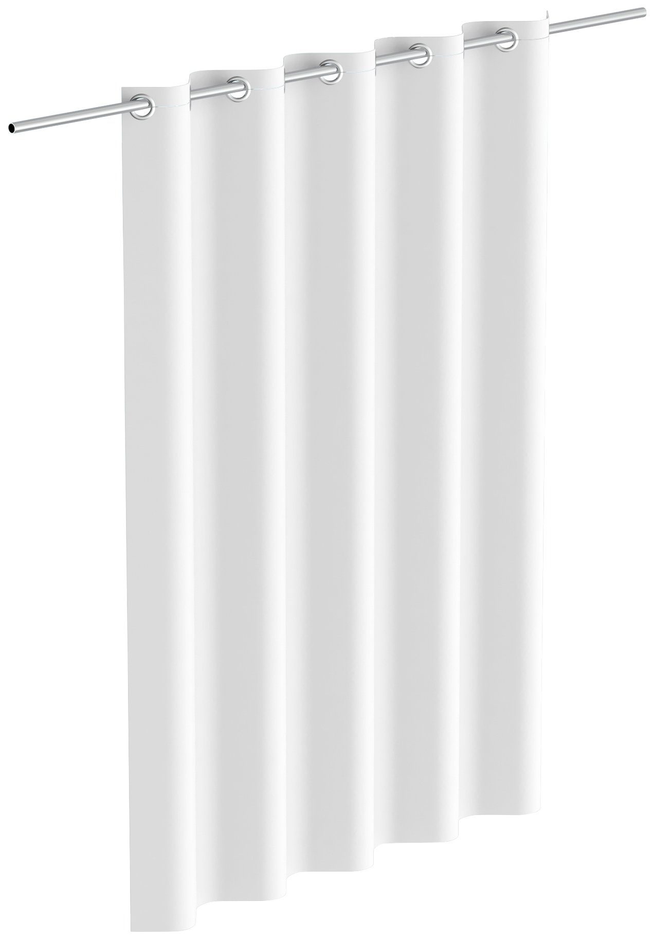 Eisl Duschvorhang Mosaik WHITE Breite 180 cm, waschbarer Antischimmel Vorhang mit wasserdichter Beschichtung
