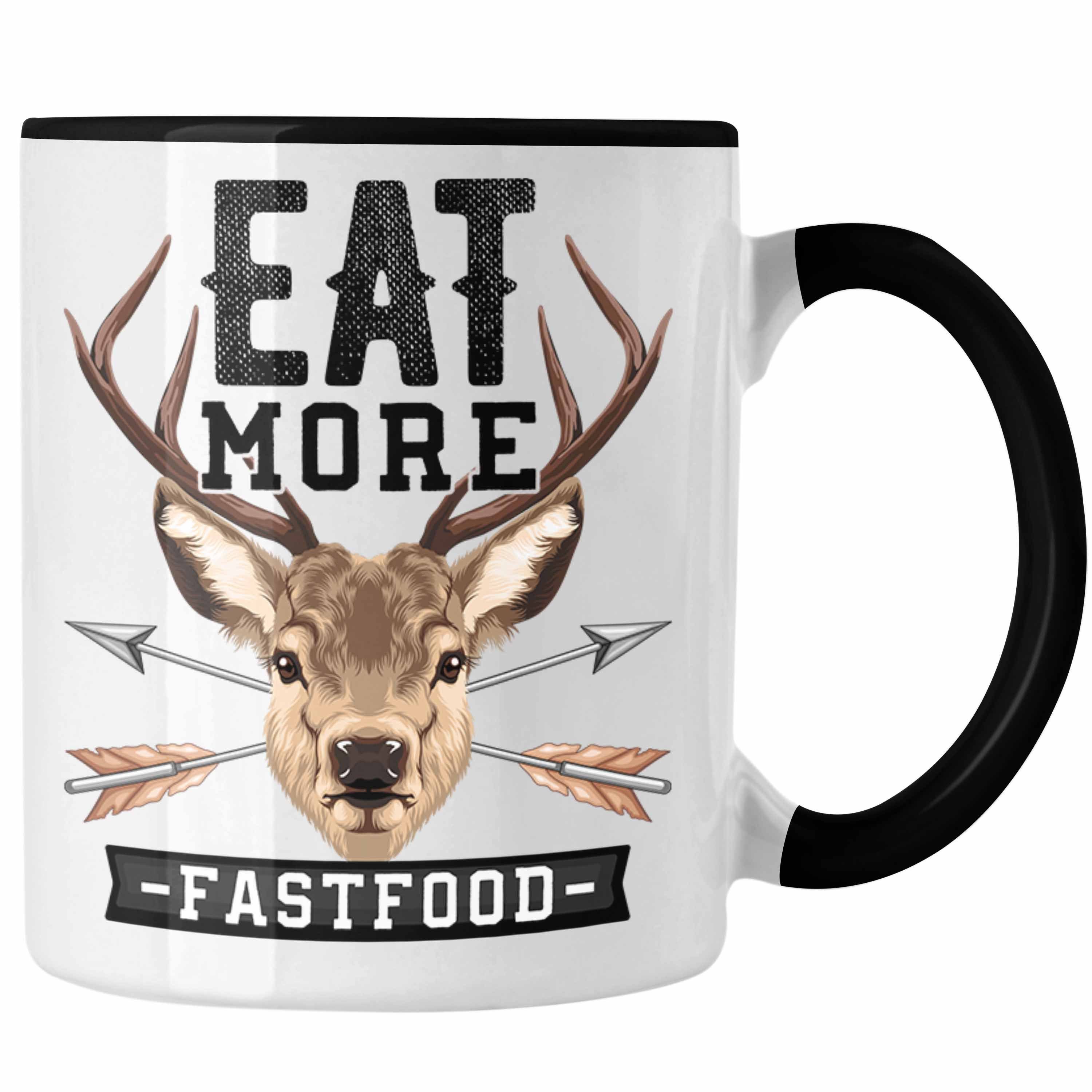 Trendation Tasse Eat More Fast Food Jäger Tasse Geschenk Jagen Reh Jagd