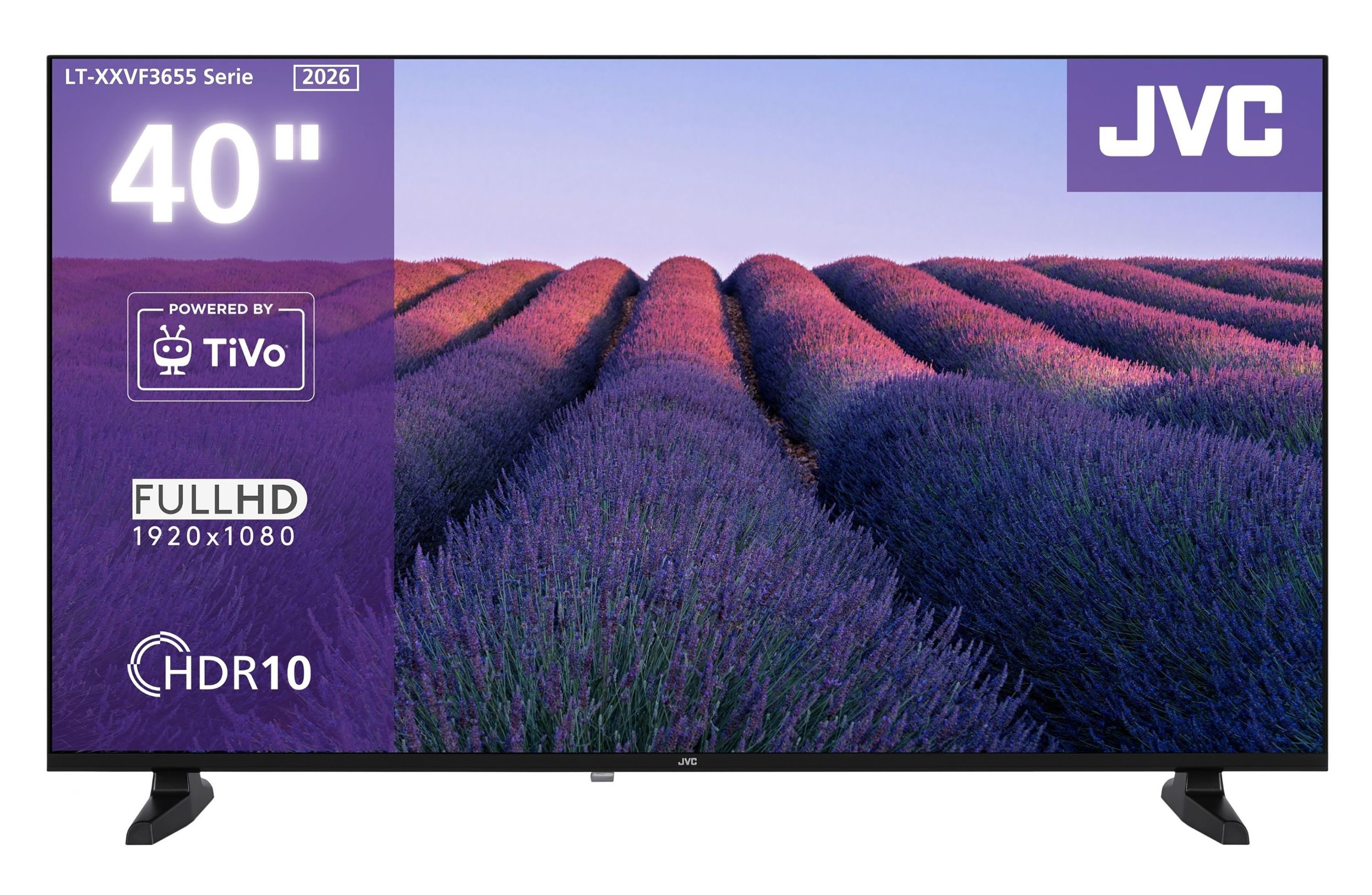 JVC LT-40VF3655 LCD-LED Fernseher (100 cm/40 Zoll, Full HD, Smart TV powered by TiVo, Smart TV powered by TiVo, HDR, Triple-Tuner)