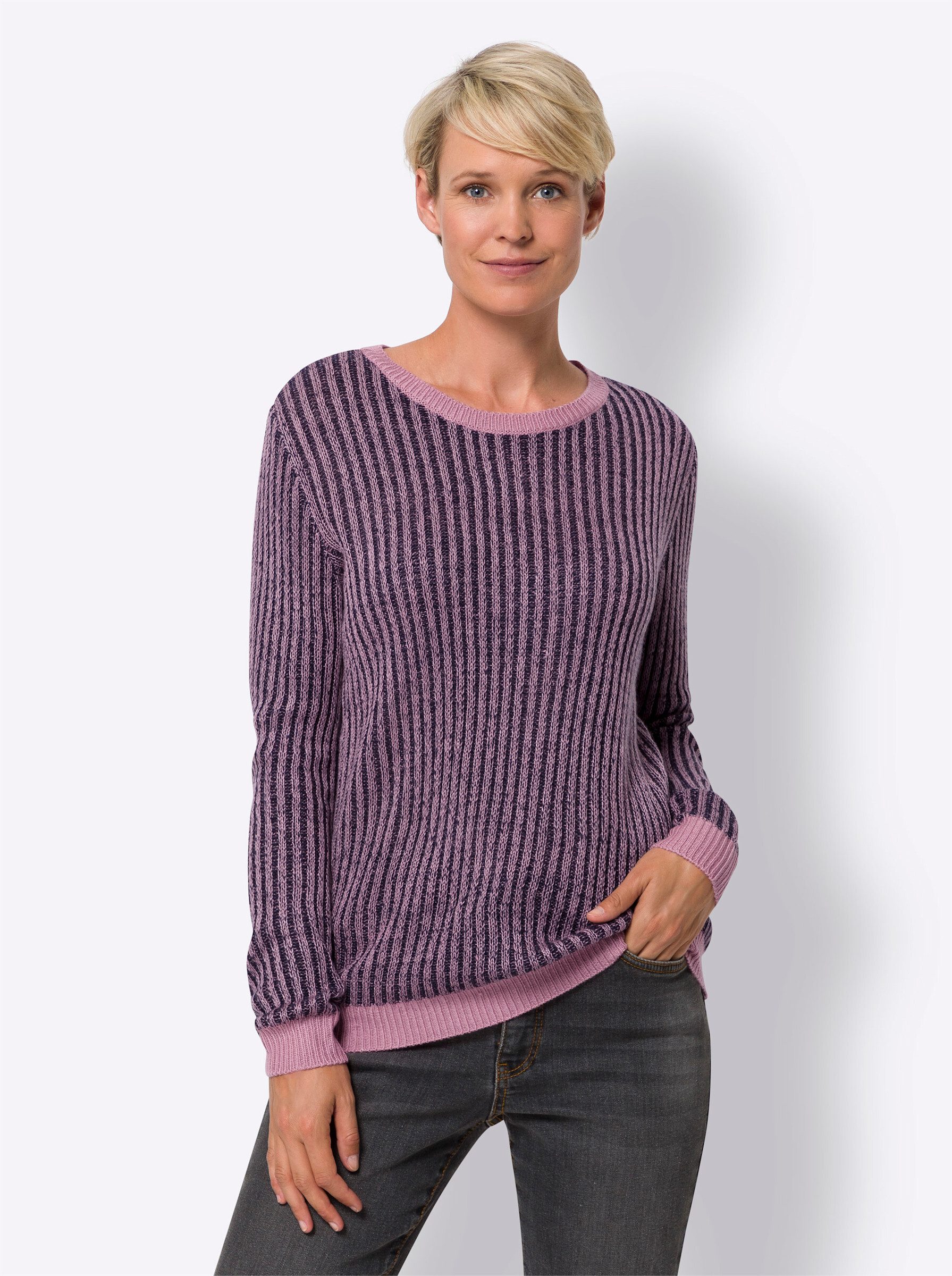 Sieh an! Strickpullover Langarm-Pullover . günstig online kaufen
