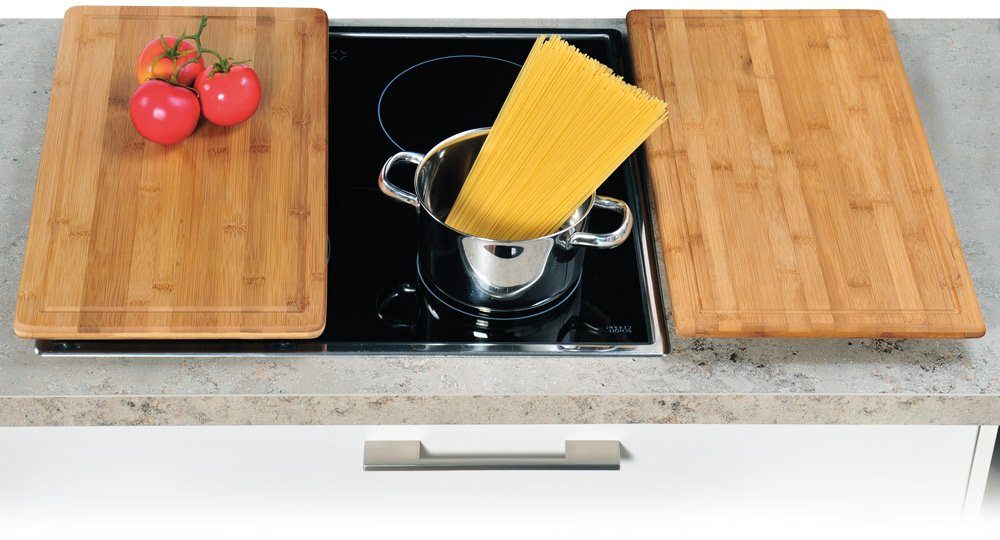 KESPER® Schneide- und Abdeckplatte Herdabdeckplatte, Bambus, (1 tlg), zum Schneiden und Abdecken
