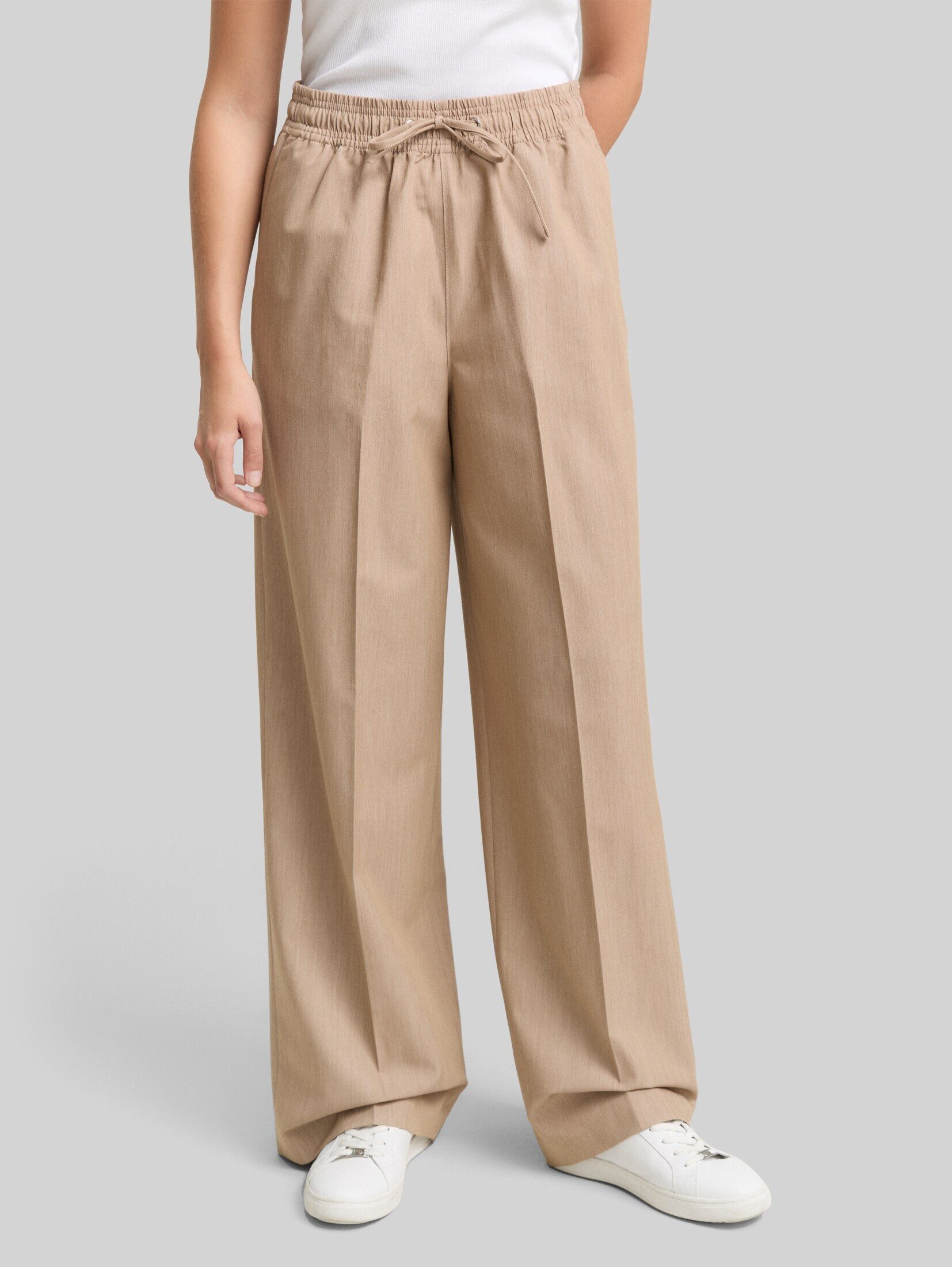 TOM TAILOR Denim Stoffhose Hosen & Chino Wide Leg Hose mit Kordelzug