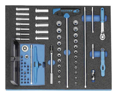 Gedore Steckschlüssel (70 St), Werkzeugmodul CT2/4 Steckschlüsselsatz 1/4