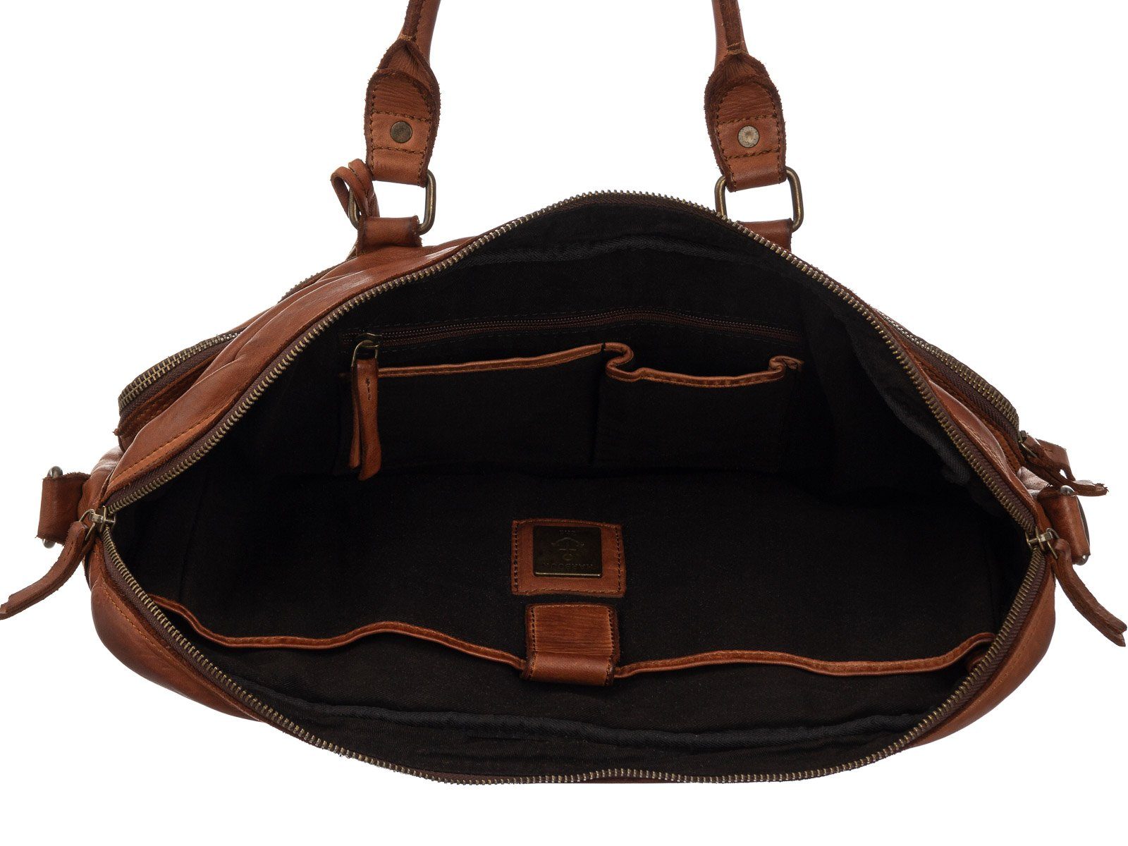 Casual Laptoptasche Leder Business Cool Bag-Stle 2nd (1-tlg), Jonathan HARBOUR Cognac