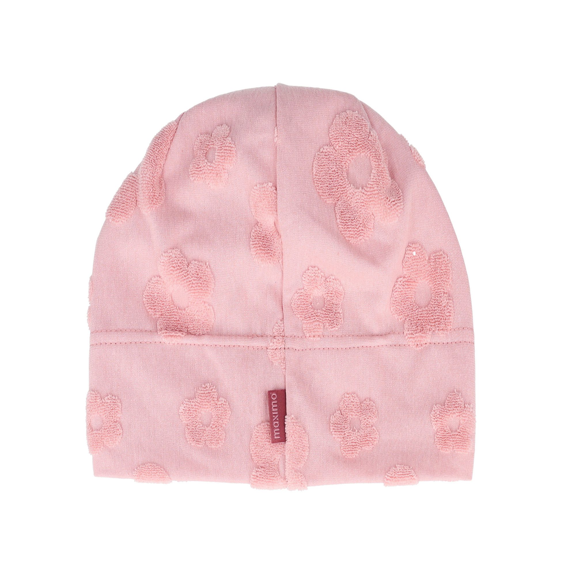 MAXIMO Beanie (1-St) Rosa, Blume, Jersey, Mädchen, Kleinkind