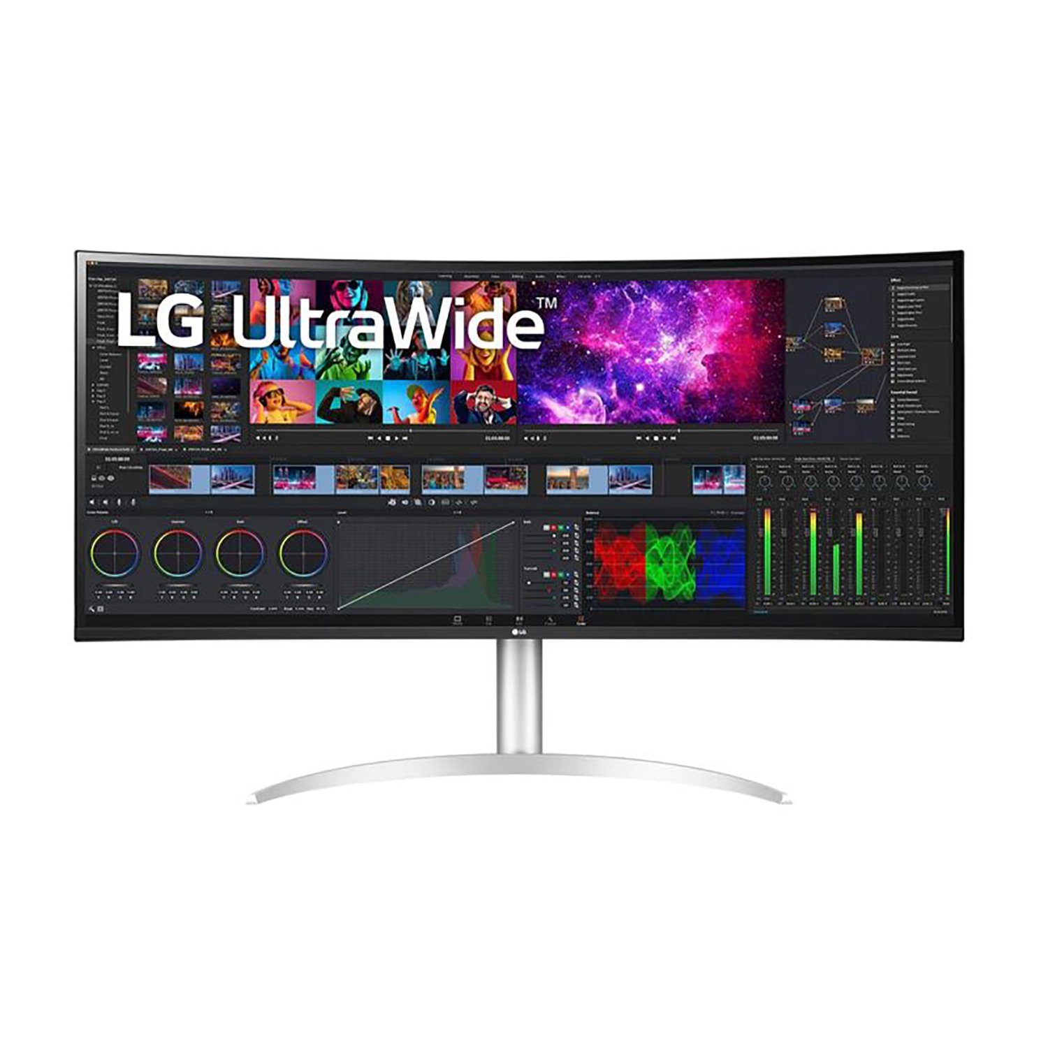 LG 40WP95XP Curved-LED-Monitor (100.86 cm/39.7 ", 5120 x 2160 px, 5 ms  Reaktionszeit, IPS, 21:9, weiß), Bildschirmdiagonale: 100,86 cm / 39,7 Zoll