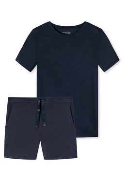 Schiesser Pyjama Modal (Set, 2 tlg) Schlafanzug - Lounge T-Shirt und kurze Hose im Set