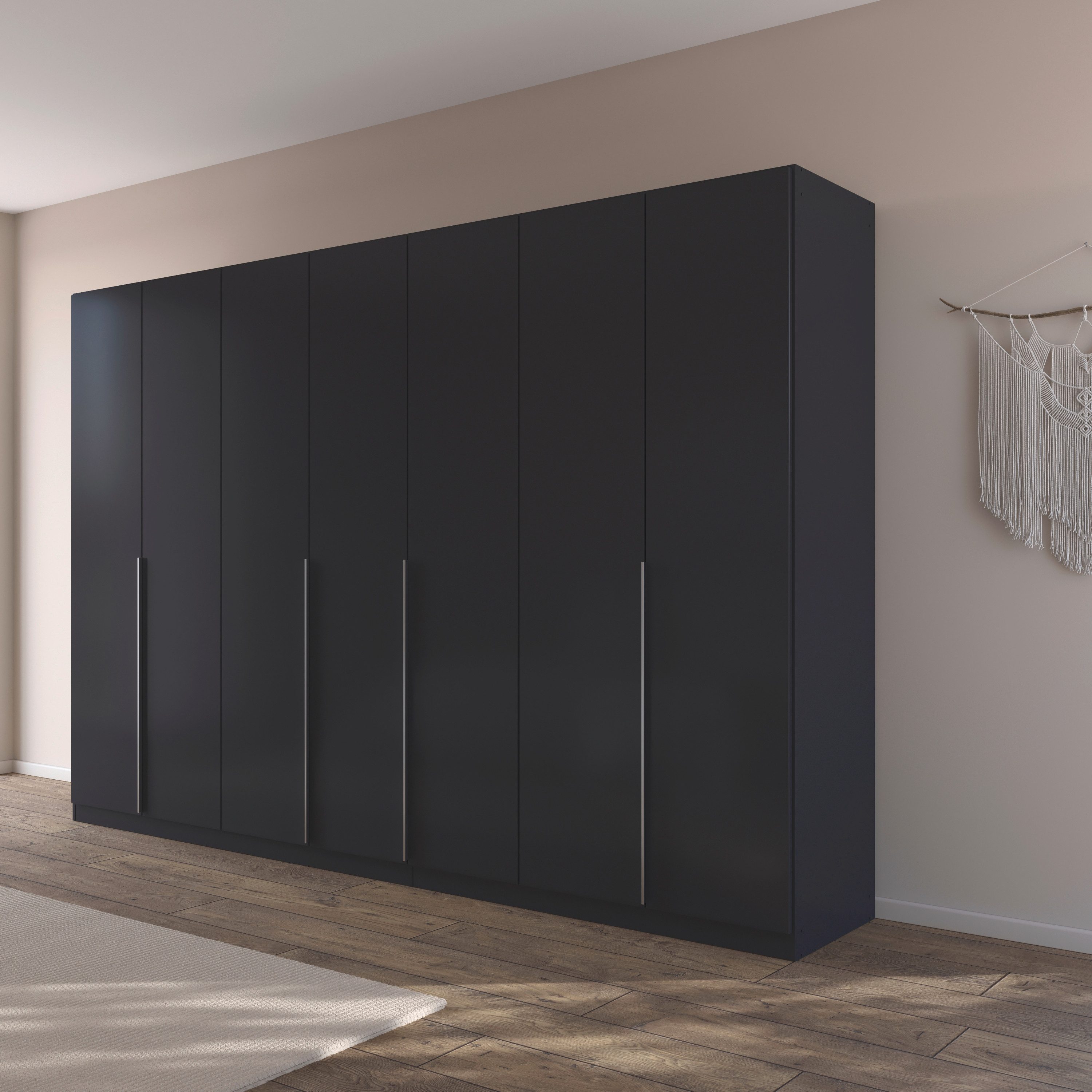 OTTO home Drehtürenschrank Kleiderschrank Schrank Garderobe AGORDO Schlafzimmer (in zwei Griff-Farben, Breiten 91-405 cm, Dekor- oder Hochglanzfront) durchdachte Innenausstattung, in 8 Breiten und 2 Höhen MADE IN GERMANY