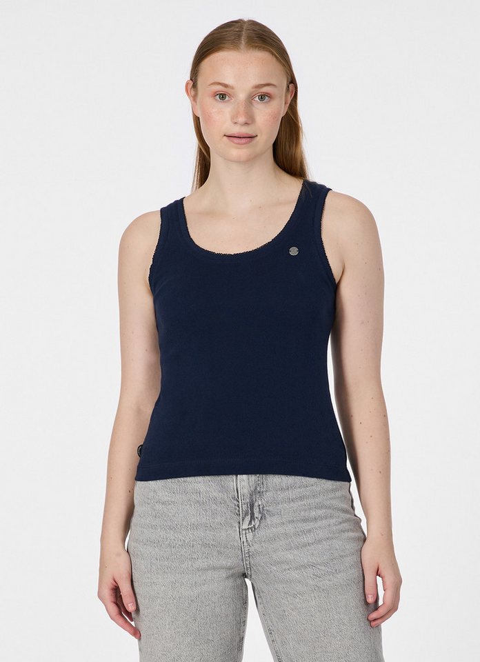 Ragwear Tanktop AGGY Aus Baumwolle mit kleinen Herzchen als Lockstickerei