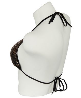 Miss Beach Triangel-Bikini-Top, schimmernde Pailletten, Bikini-Oberteil in Glanz-Optik