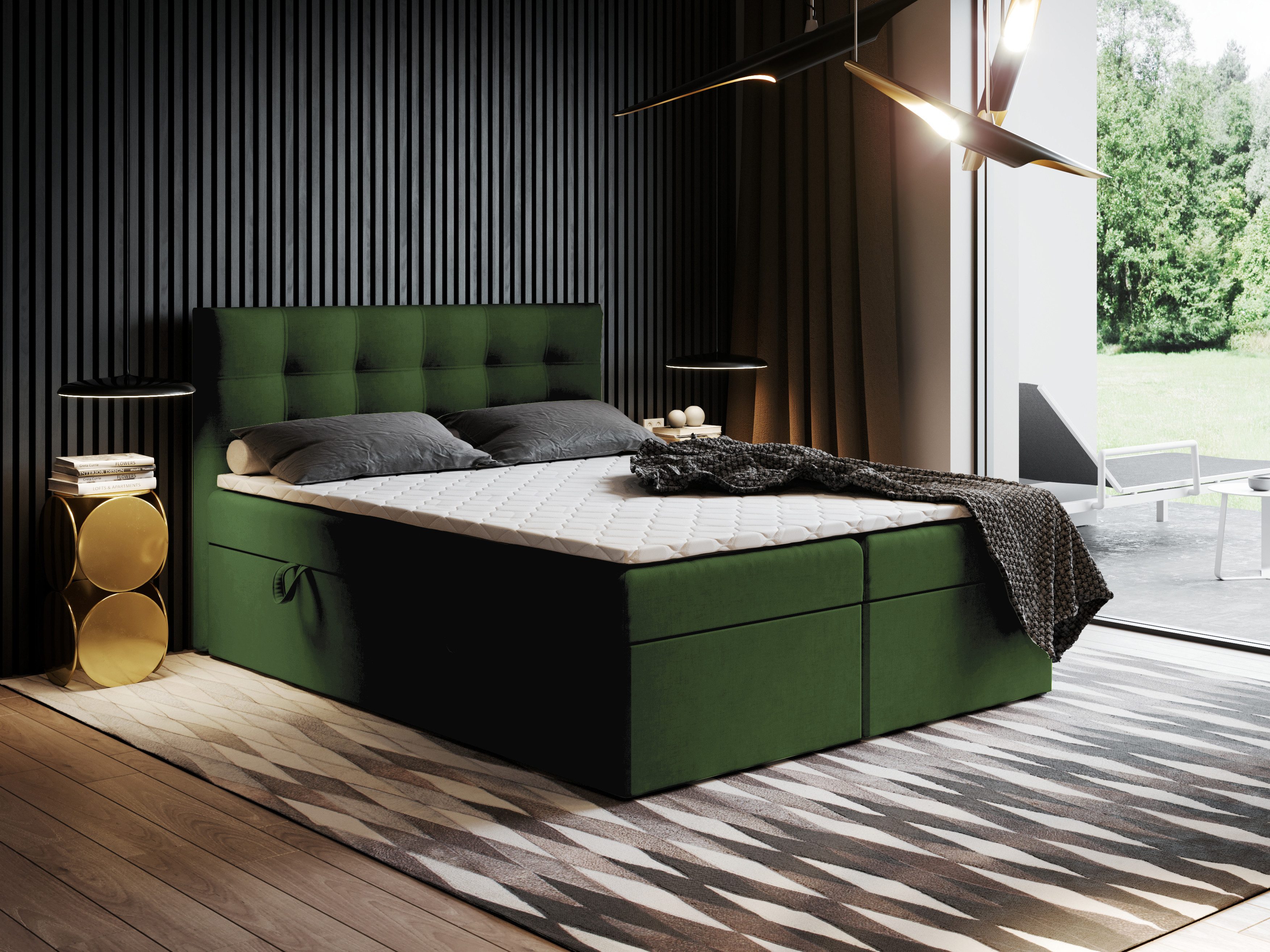 Godre Boxspringbett mit Bettkasten Ewora 180x200 günstig online kaufen