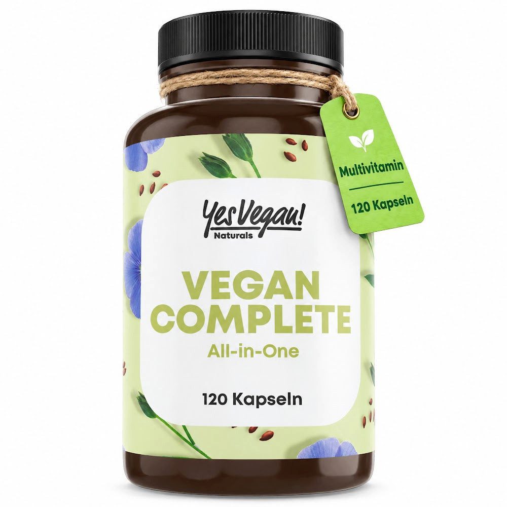 Yes Vegan Multivitamin & Mineralstoffe vegan, B12, D3, K2, Jod Kapseln, 120 St., 71 g, vegan, laktosefrei, glutenfrei