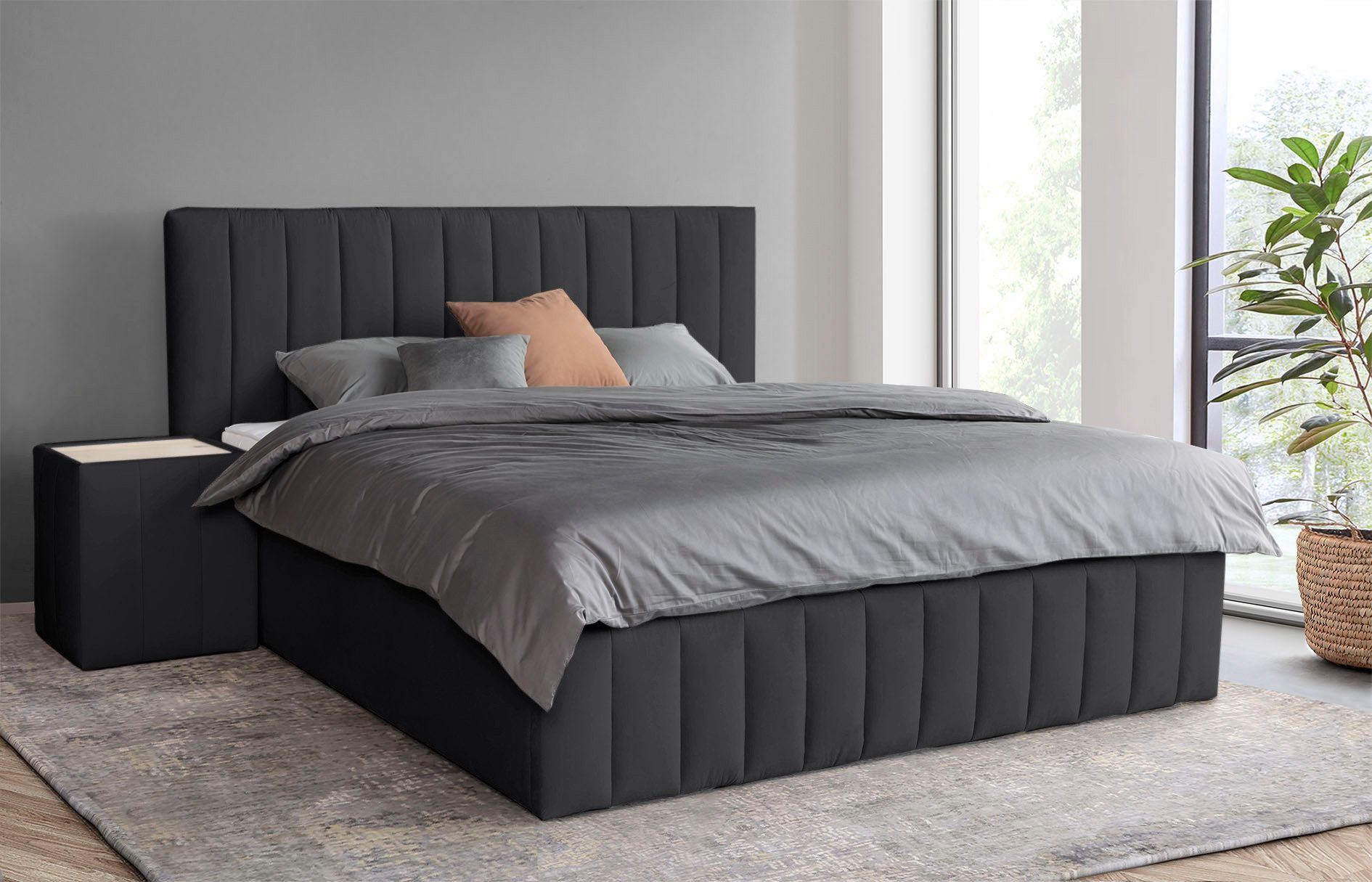 Home affaire Polsterbett Effy erhältlich in der Breite 180x200cm, wahlweise mit Lattenrost und King-Matratze (28cm)