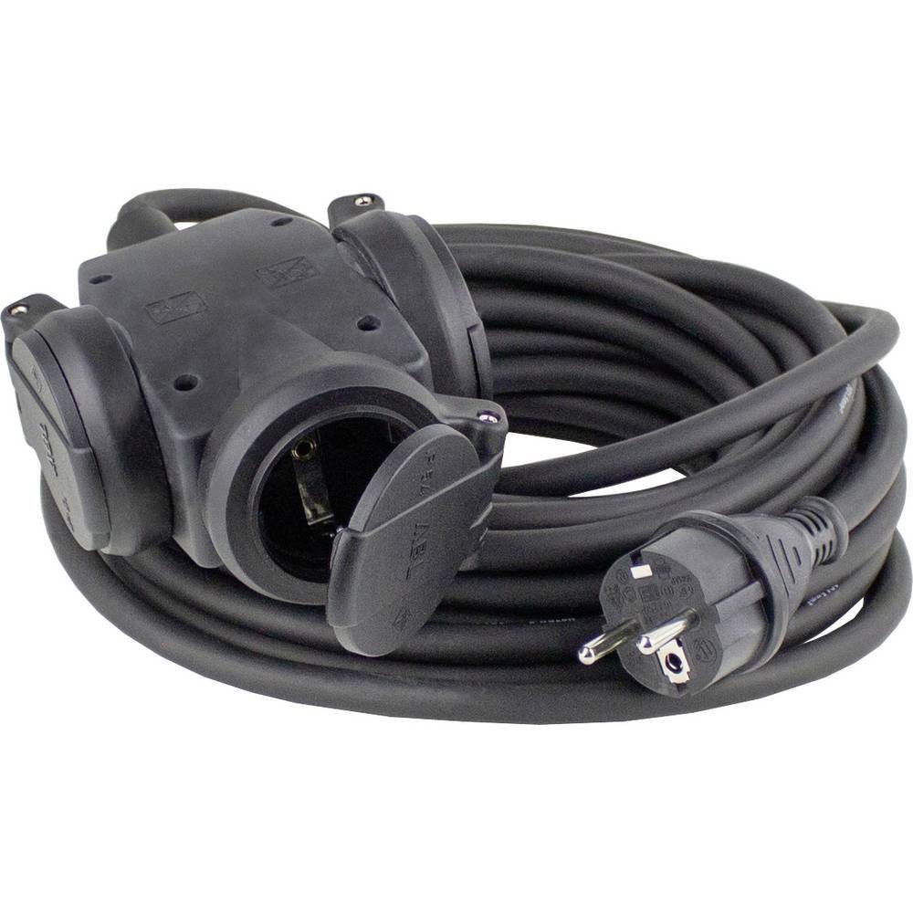 as - Schwabe as-Schwabe 3-fach Vollgummi- 0.3m 60450 Verlängerungskabel, (30.00 cm)