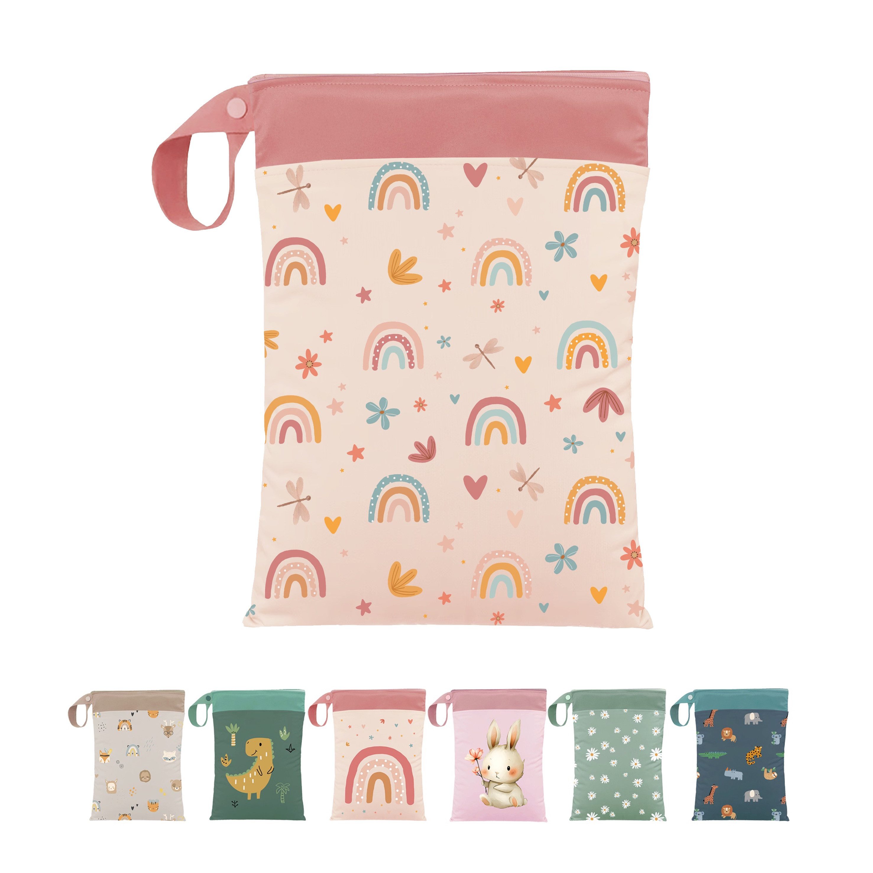 Artee Wickeltasche Nasstasche für Wechselwäsche Kita, Kindergarten, Strand, 1 Stück