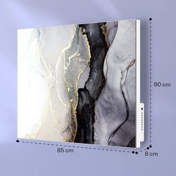 Klarstein Heizkörper Mojave Smart 750 W marble, elektrische Infrarot Wandheizung Thermostat Bild Heizung elektrisch