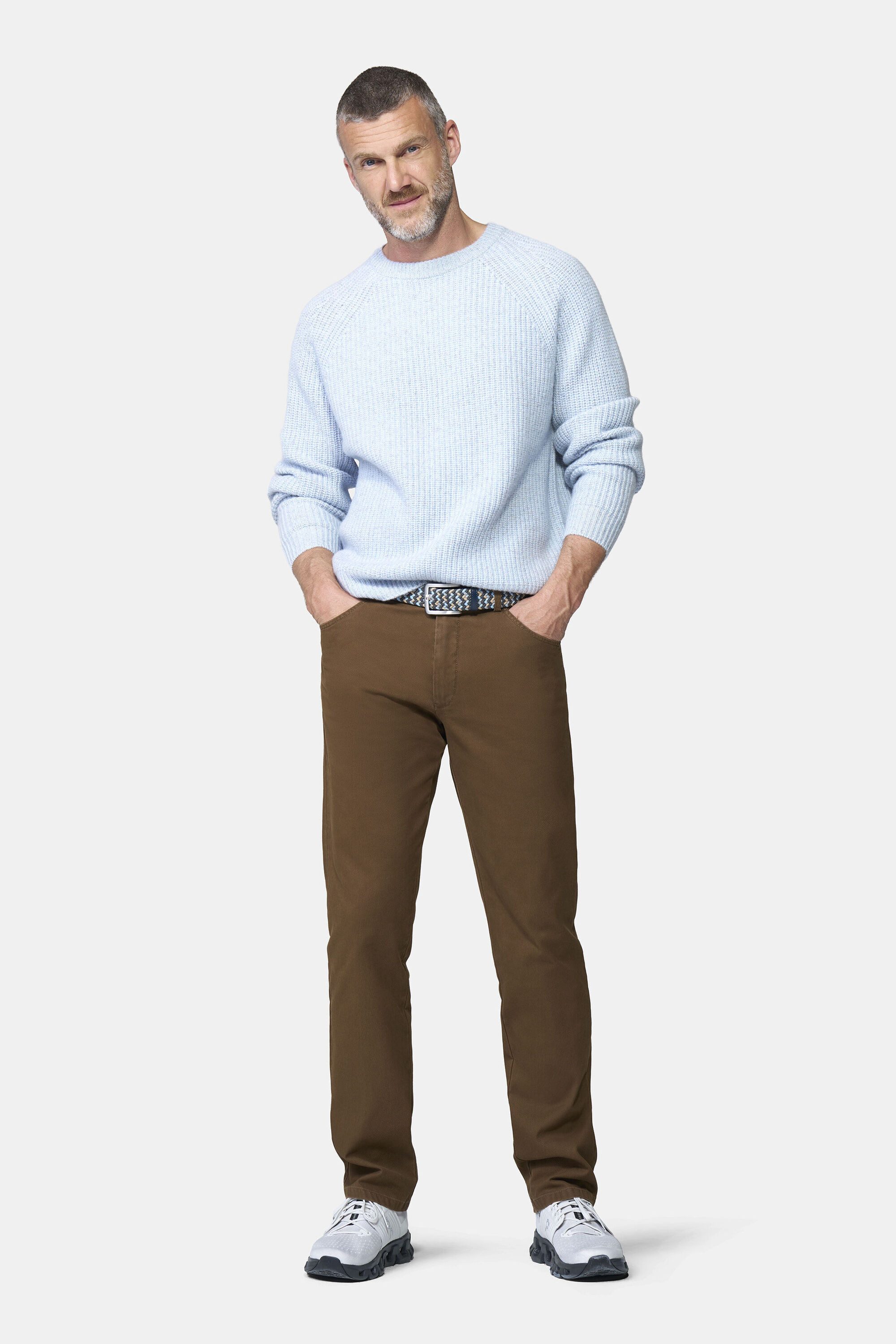 MEYER Chinos Dublin 9-3009 in hochelastischer moderner Micro Struktur