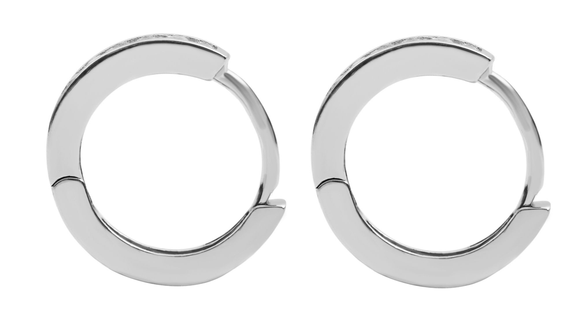 Klappcreolen Ohrringe – Klappcreole aus 925 Silber mit Zirkonia