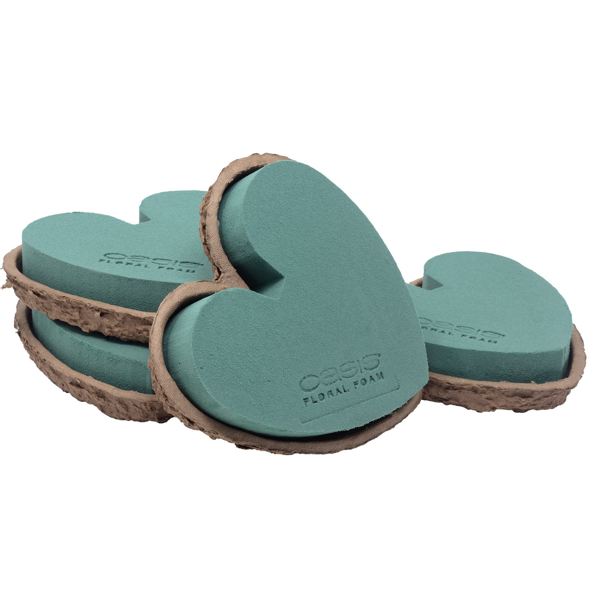 Oasis Schaumgummi OASIS® BIOLIT® Herzen - 17 x 17 x 4cm - 4 St.
