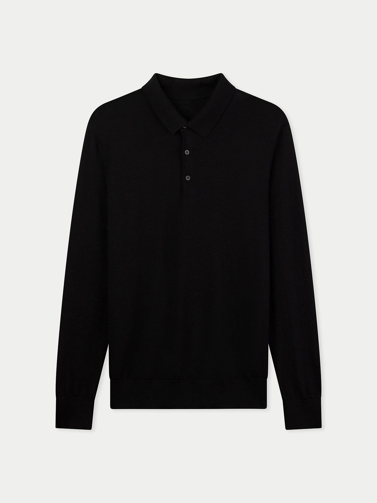 GOBI Cashmere Polokragenpullover Herren Klassisches Polo-Shirt mit langen Ärmeln