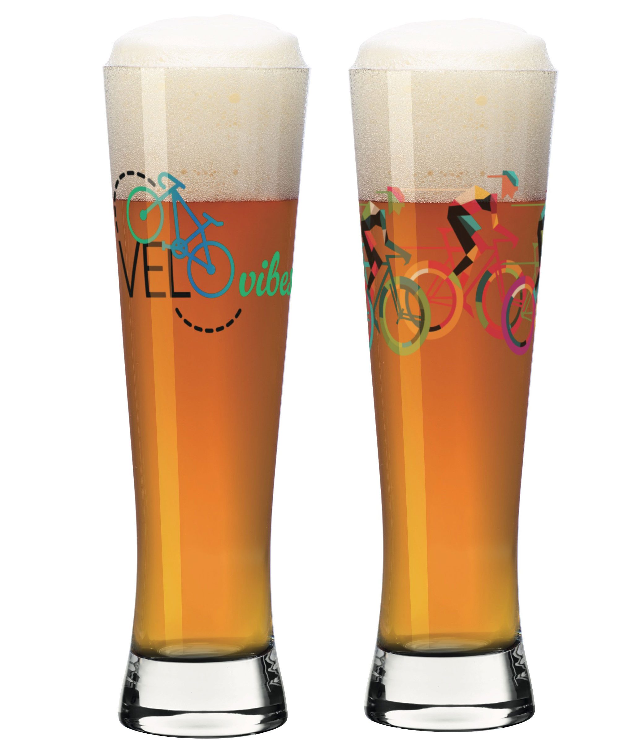 Dekomiro Bierglas RITZENHOFF 2er Set BIERGLAS RADSPORT mit Glastuch, 2-tlg., Glas, 2-teilig