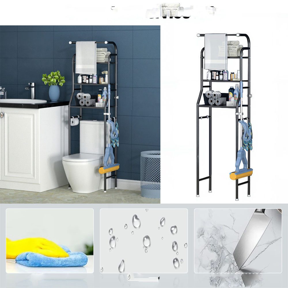 GarveeMore Badregal 3-stufiges Multifunktionsregal für das Bad, Regal Über der Toilette – Bild 4 von 5