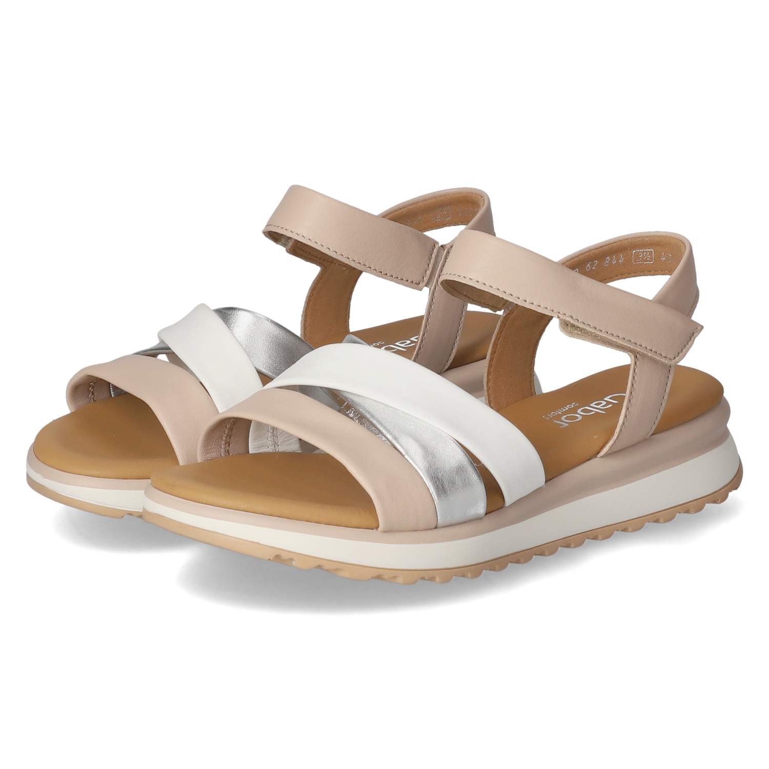 Gabor 62.844.20 Damen Glattleder beige Sandalette