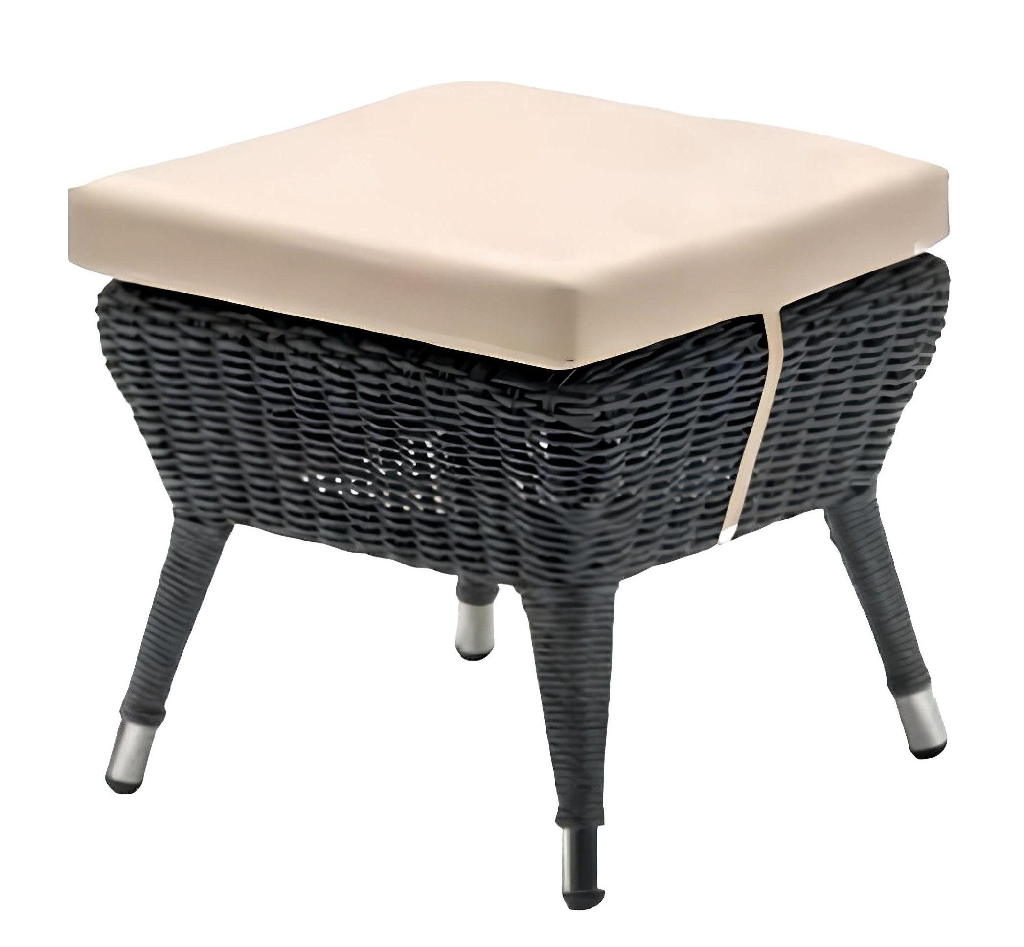 Xlmoebel Hocker Sitzhocker in modernem Grau aus hochwertigem Rattan im Designerstil - (Hocker), Hergestellt in Europa