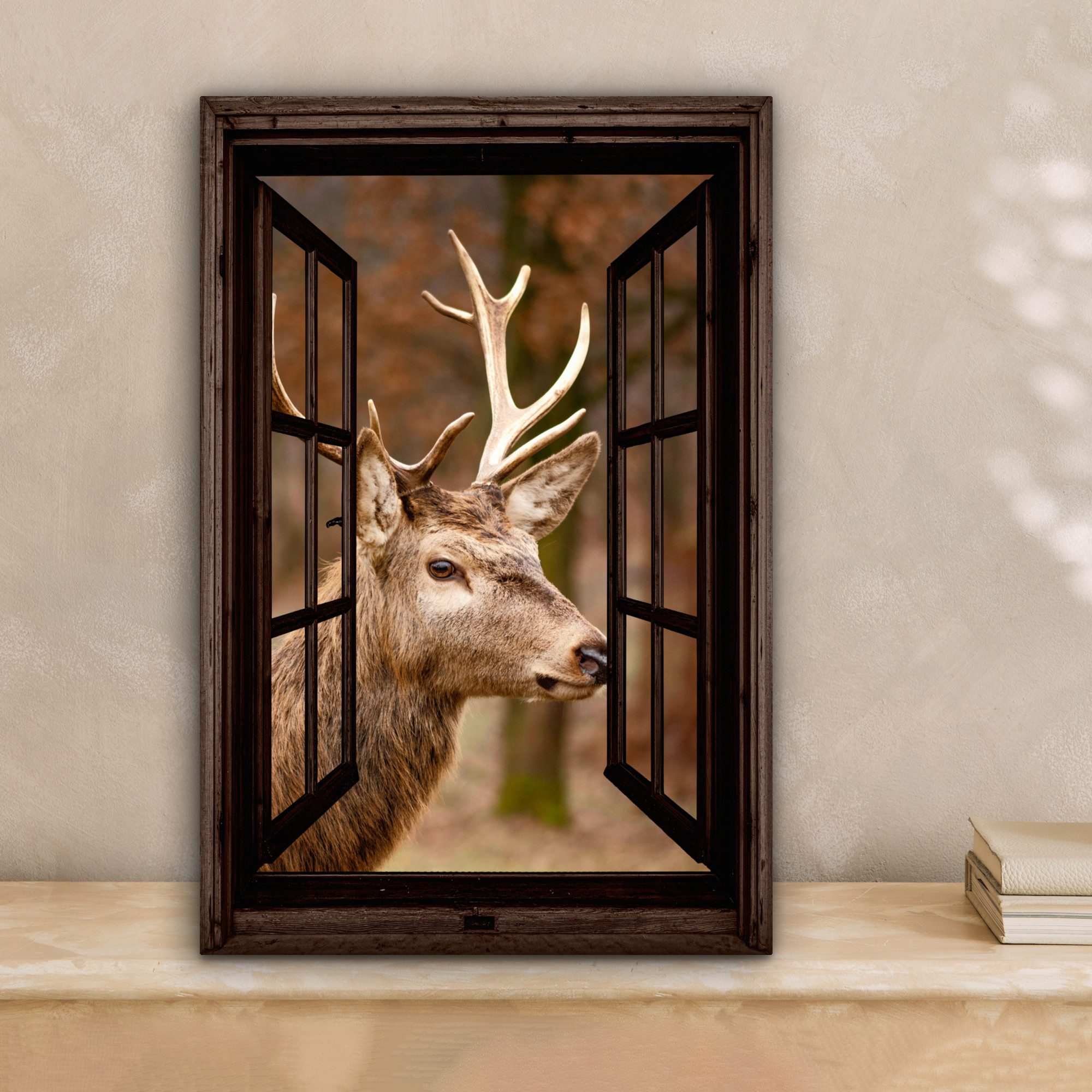 OneMillionCanvasses® Leinwandbild Hirsch - Tier - günstig online kaufen