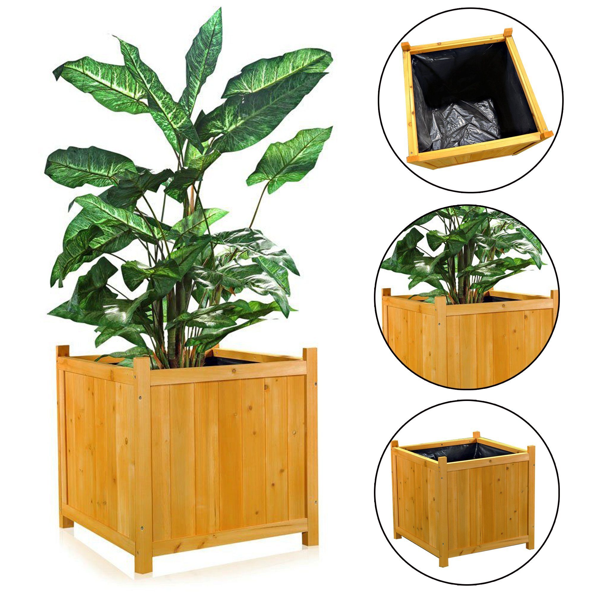 Melko Pflanzkübel Blumenkübel Pflanzkasten Blumentrog Holz günstig online kaufen