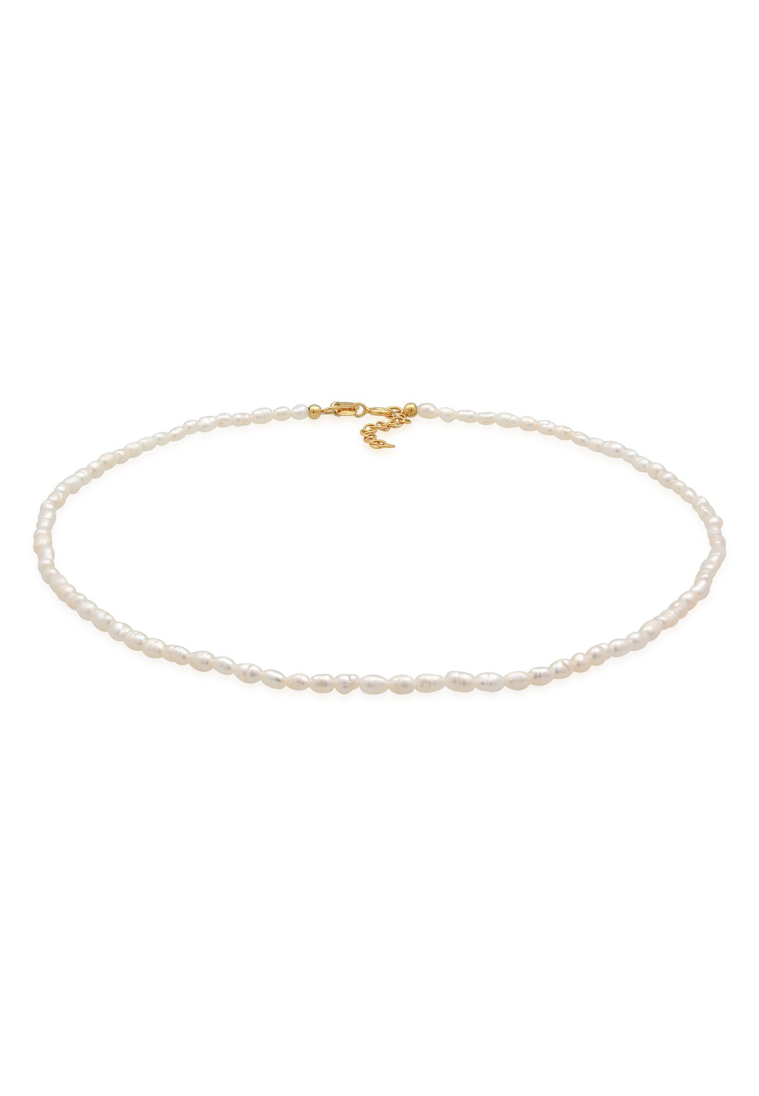 Perlenkette Choker Süßwasserperlen Klassik 925 Silber