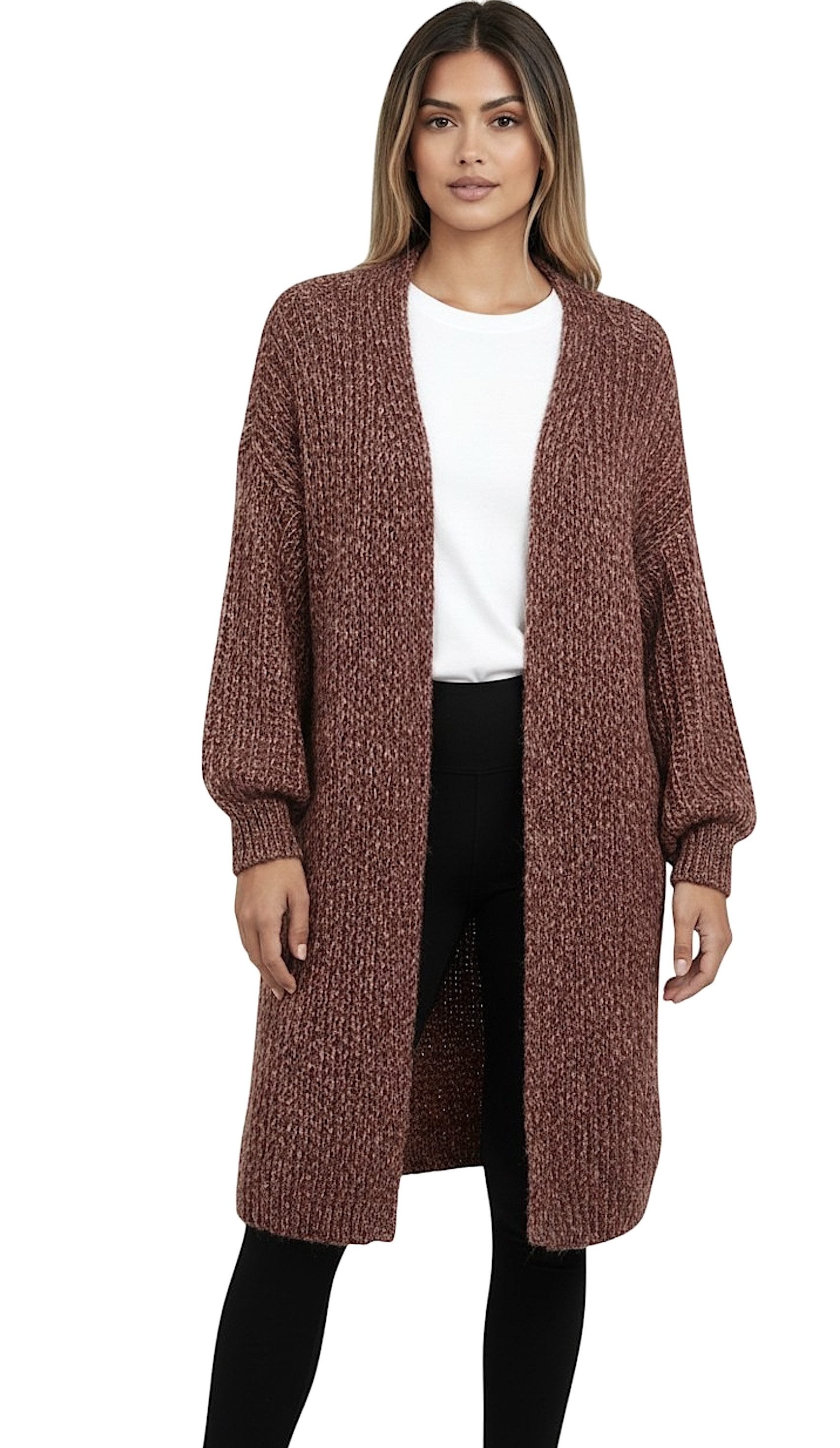 Worldclassca Longstrickjacke Worldclassca Strickjacke Cardigan Strickmantel Open-Front Pullover Neue Kollektion - Stilvolle und gemütliche Strickmode für Damen