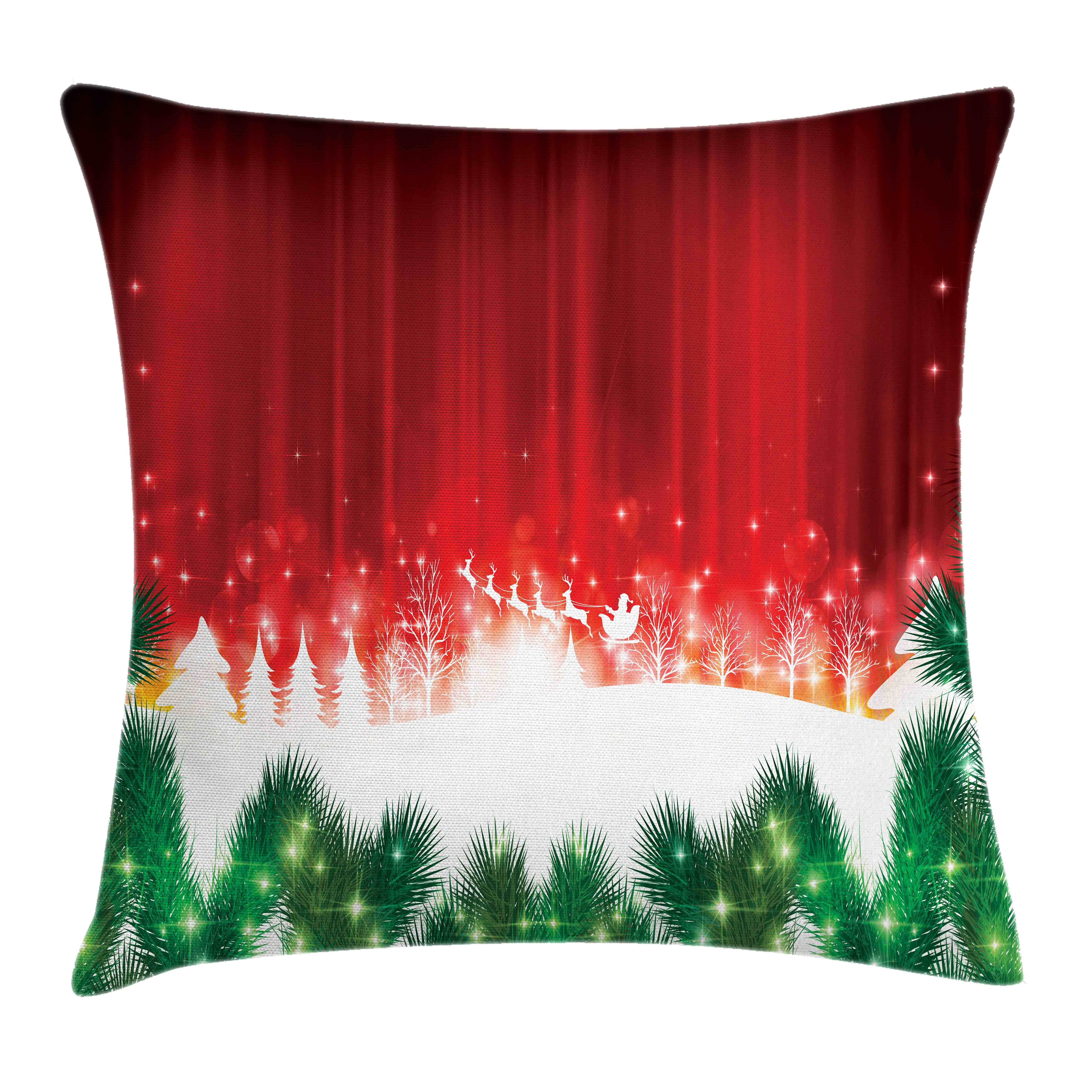 Kissenbezüge Reißverschluss Kissenhülle mit Farbfesten Farben Beidseitiger Druck, Abakuhaus (1 Stück), Weihnachten Xmas-Theme
