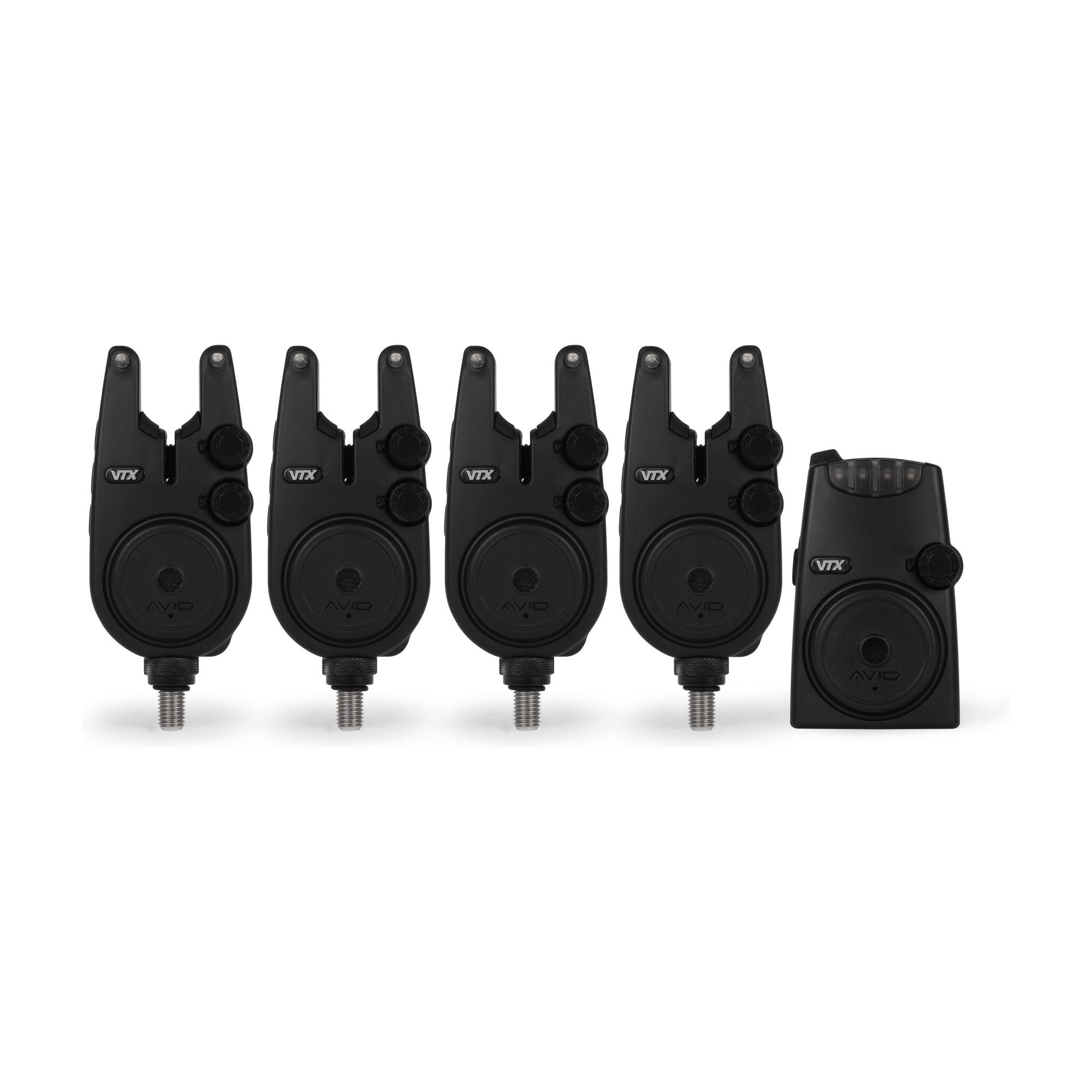 Avid Carp elektronischer Bissanzeiger VTX 4+1 Bite Alarm Set
