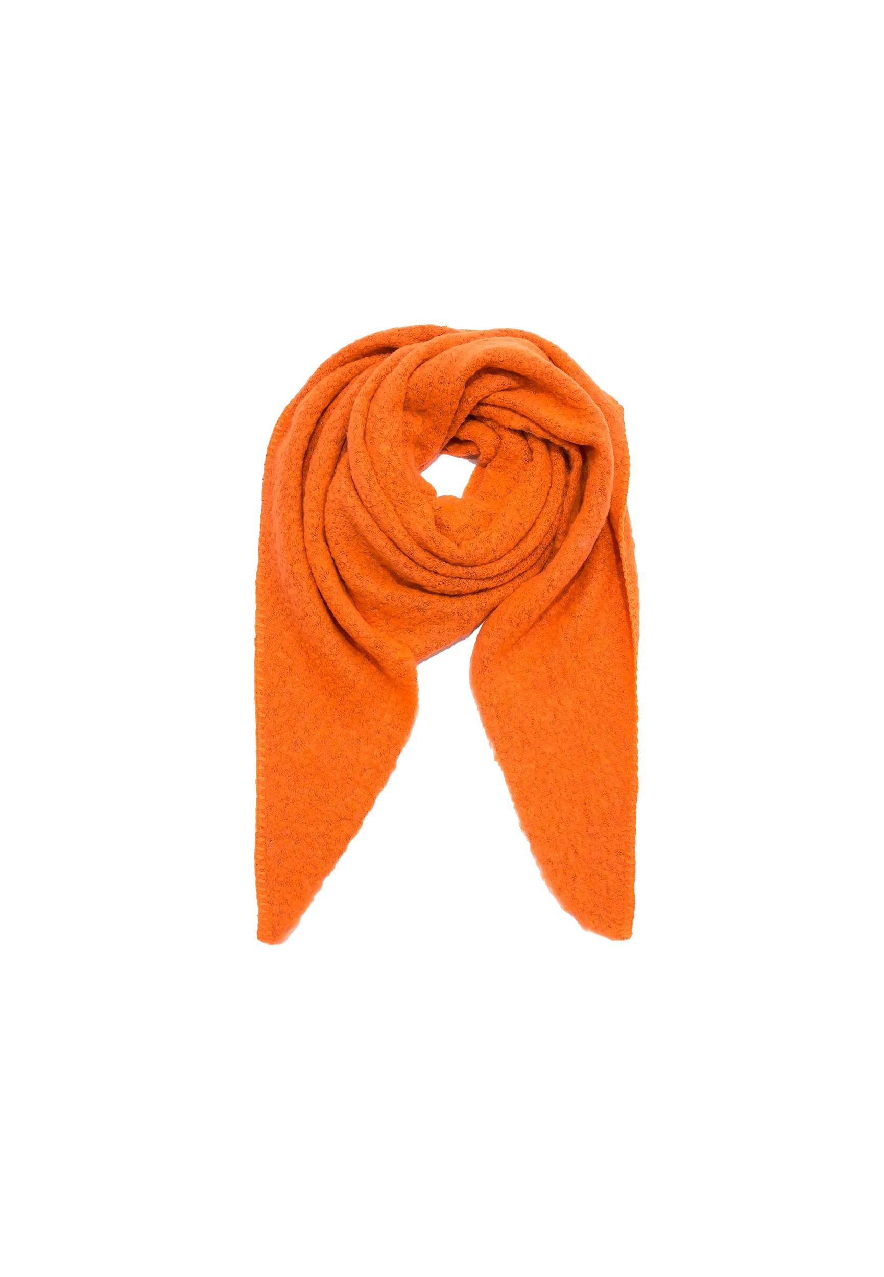 Faera Modeschal Bouclé Dreieckstuch cozy Material, 8148 in Neon Orange