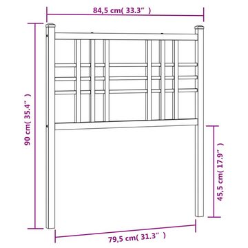 vidaXL Kopfteil Kopfteil Metall Schwarz 80 cm, (1 St)