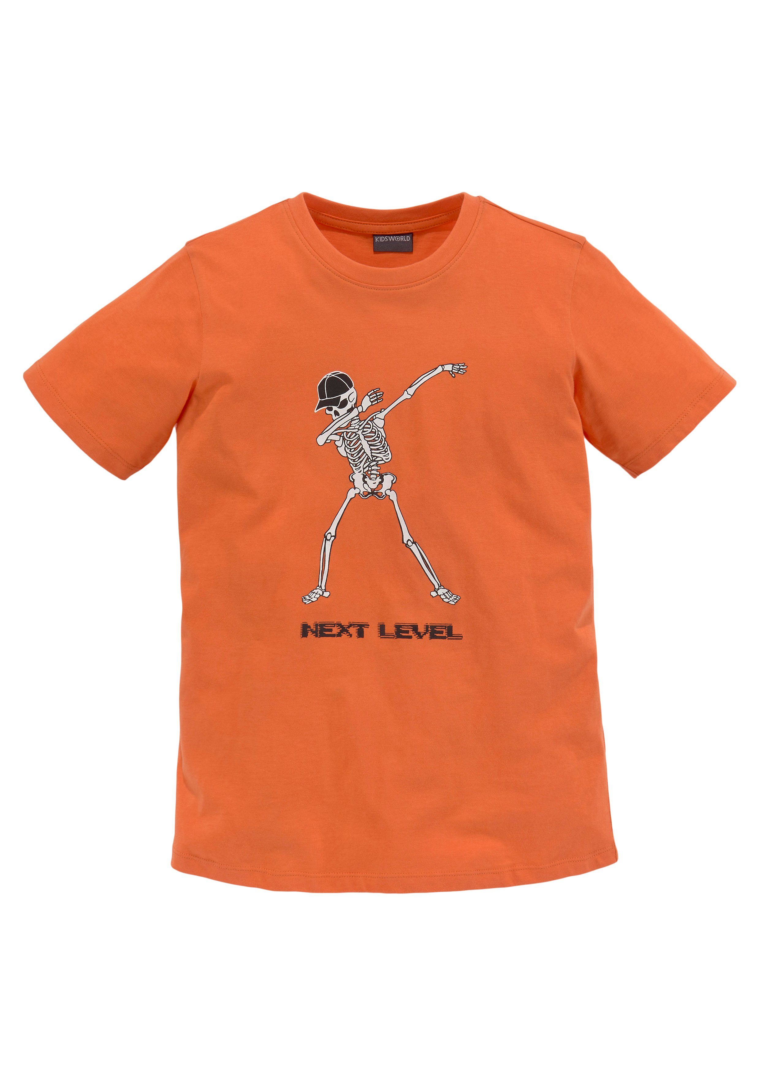KIDSWORLD T-Shirt Mit coolem Druck: NEXT LEVEL Kurzarm, Basic-Schnitt, mit trendigen Statements und Sprüchen – Bild 5 von 5