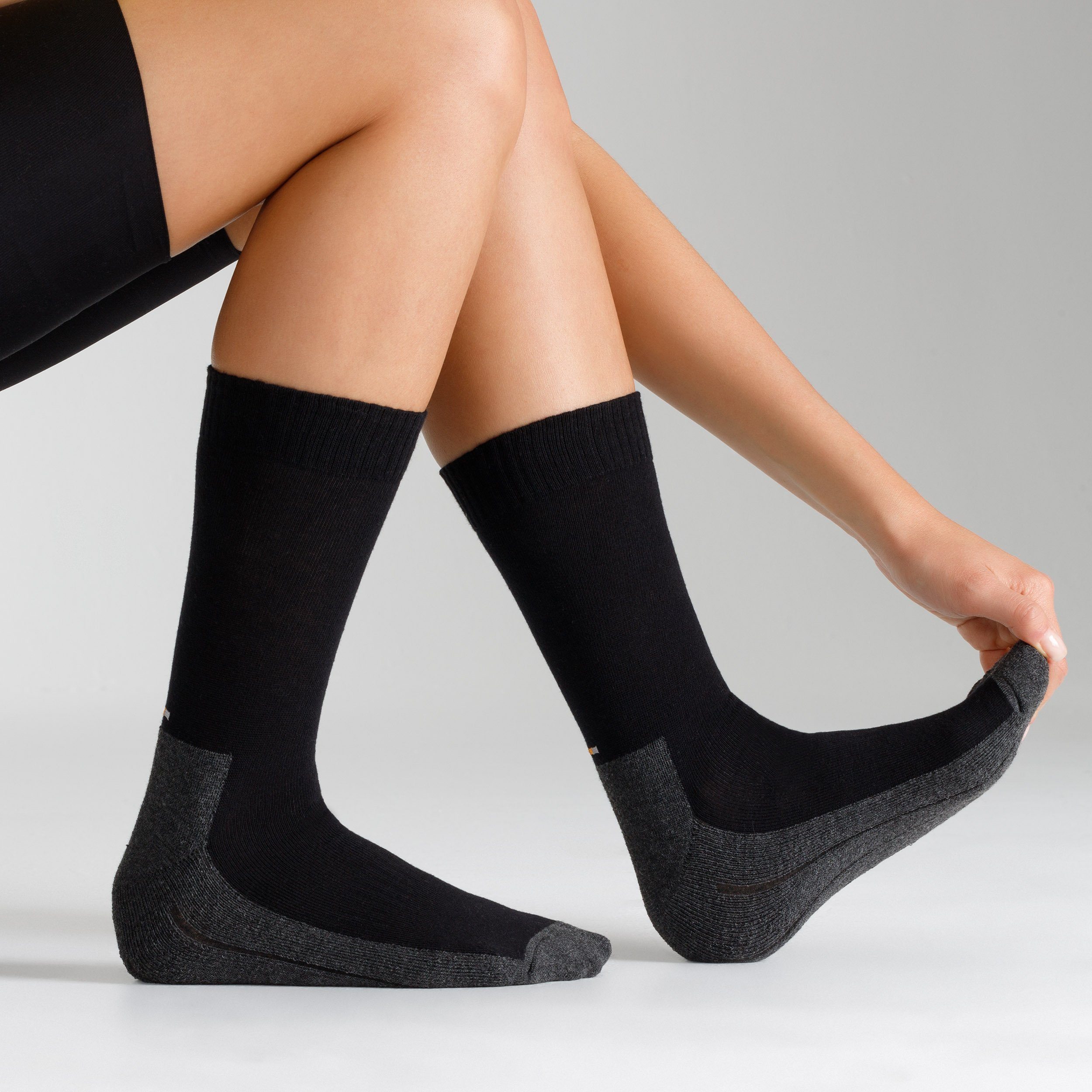 Camano Socken mit Pro angenehmem Komfortbund black (6-Paar) Tex Function