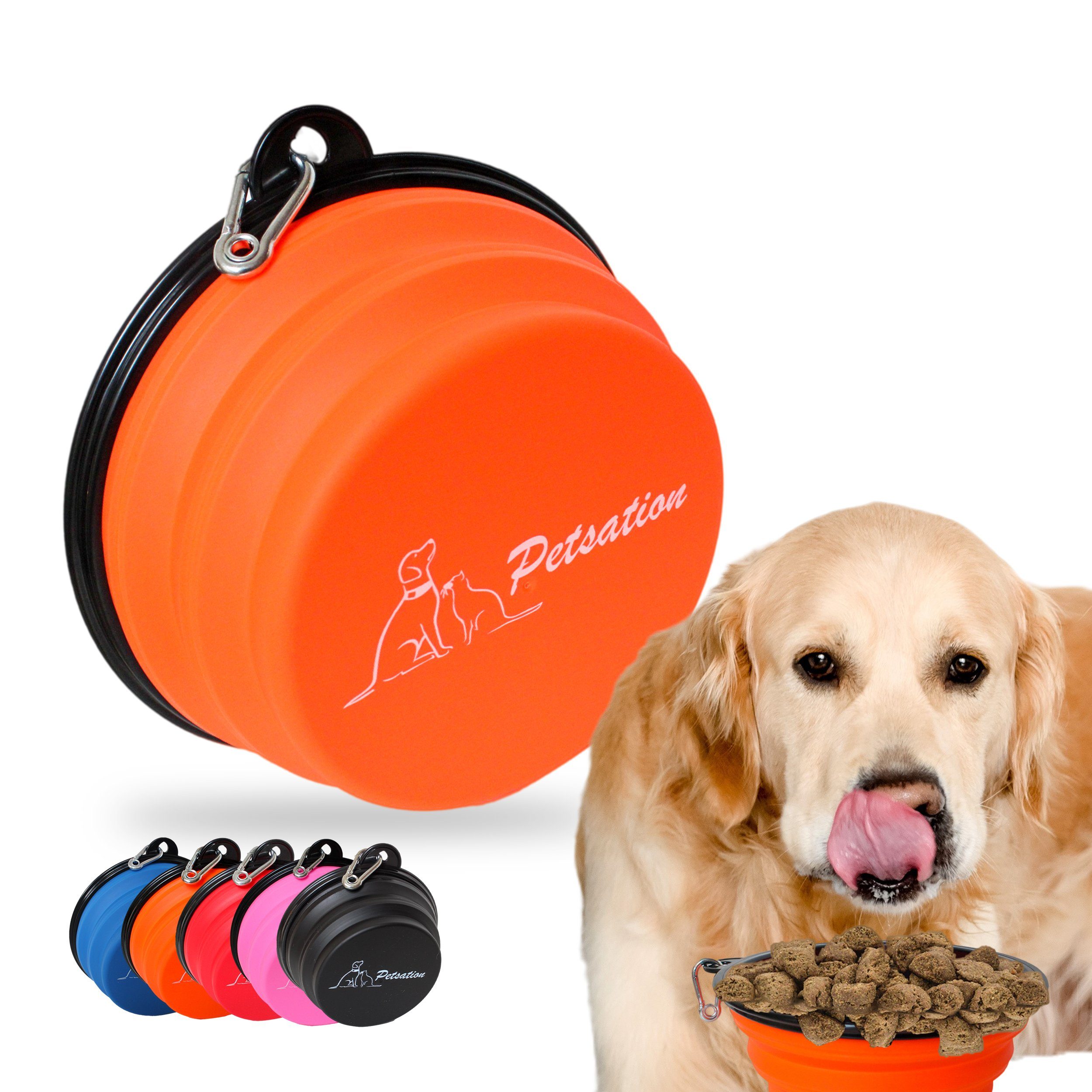Petsation Reisenapf Hundenapf faltbar für unterwegs - Reisenapf Hund ideal für den Alltag