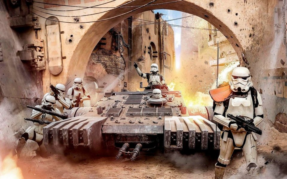Komar Vliestapete Star Wars Tanktrooper, (1 St), 400x250 cm (Breite x Höhe),  Vliestapete, 100 cm Bahnbreite