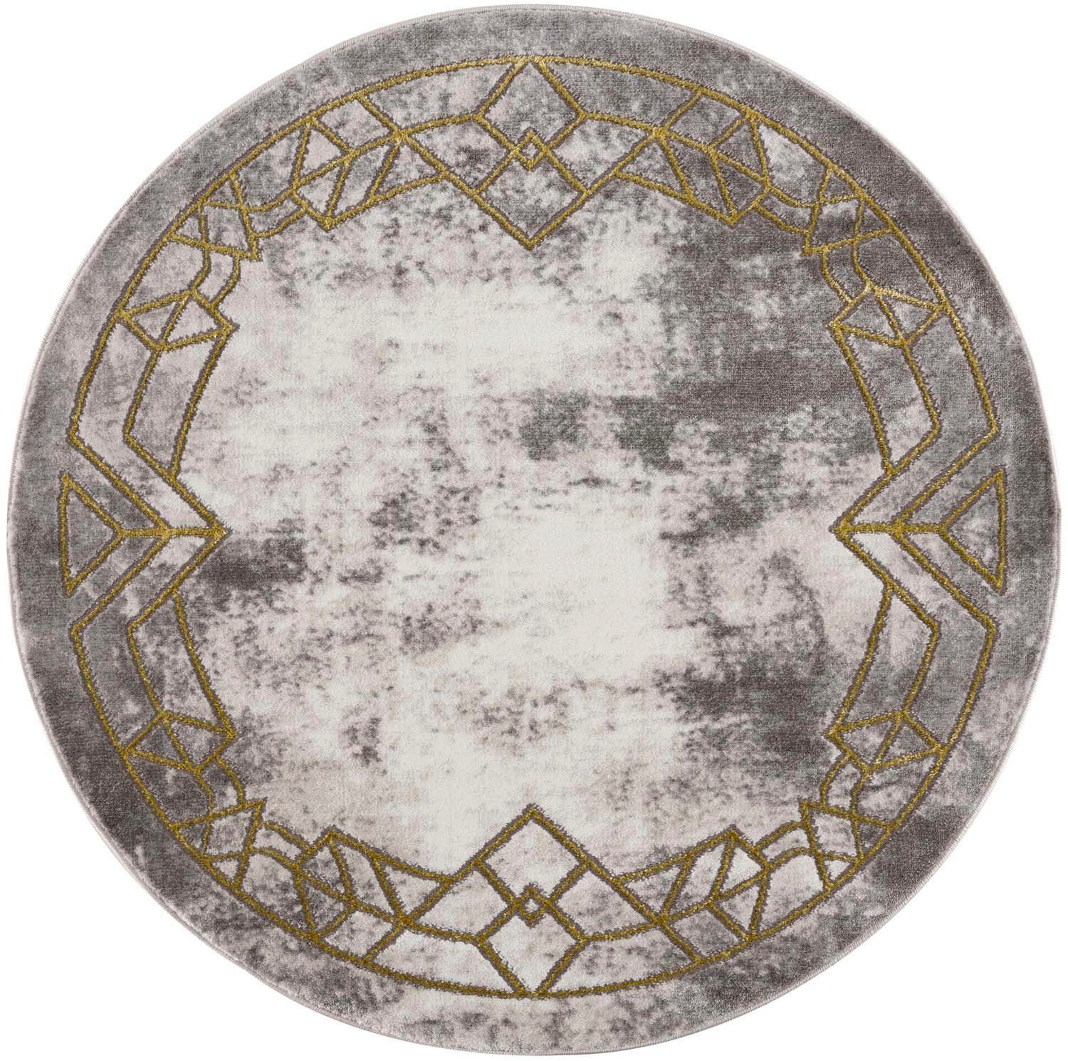 Carpet City Teppich Noa 9337, rund, Höhe: 11 mm, Kurzflor, Modern, Weicher For, Pflegeleicht