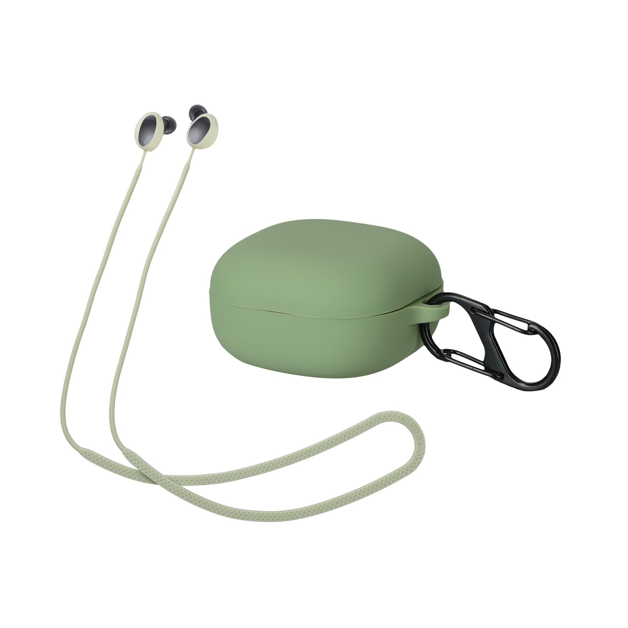 kwmobile Kopfhörer-Schutzhülle 2in1 Hülle und Halteband für Samsung Galaxy Buds 2, Kopfhörer Band Strap und Case Set