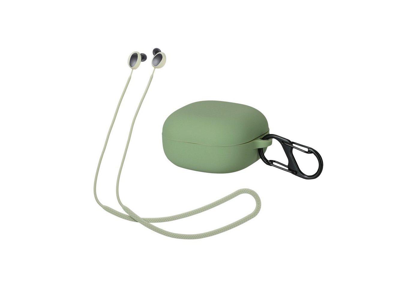 kwmobile Kopfhörer-Schutzhülle 2in1 Hülle und Halteband für Samsung Galaxy Buds 2, Kopfhörer Band Strap und Case Set