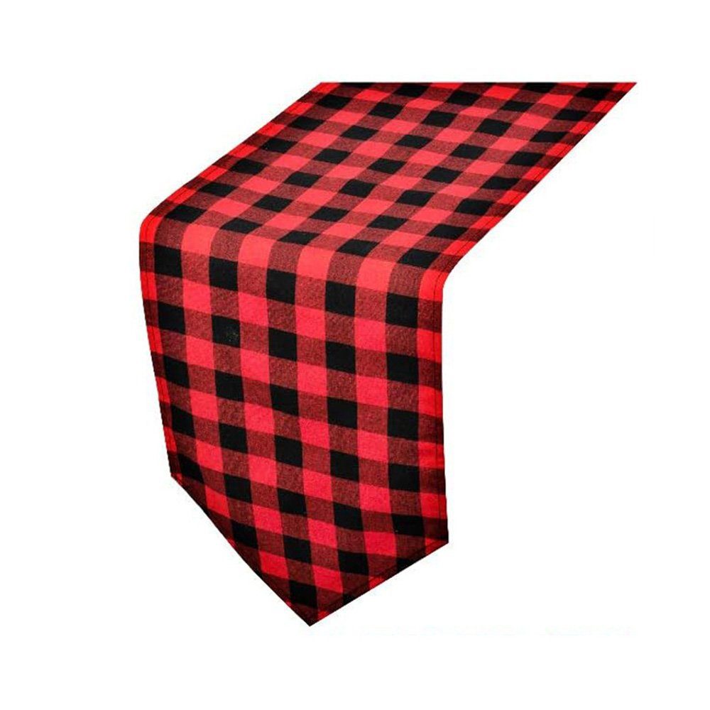 FELIXLEO Tischläufer Tischläufer Buffalo Plaid für Weihnachten Party Supplies 36*183cm