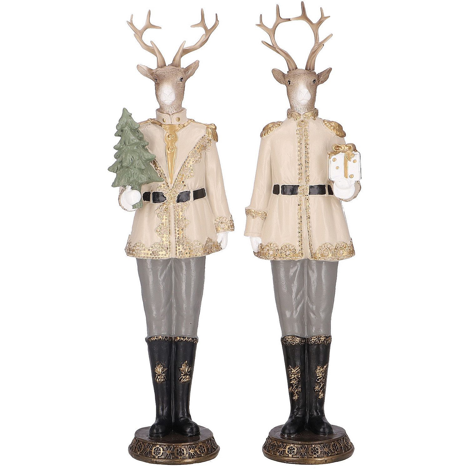 KARMA Dekofigur Deko Hirsch stehend Beige günstig online kaufen