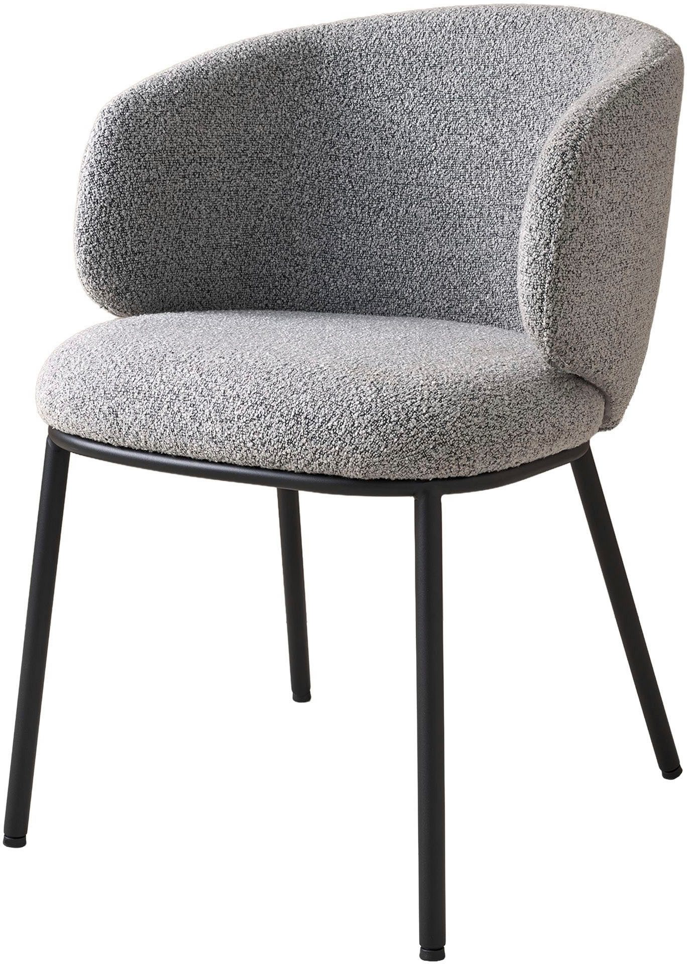 SCHÖNER WOHNEN-Kollektion Esszimmerstuhl SUNJA (1 St), Bezug Bouclé, Untergestell Metall pulverbeschichtet