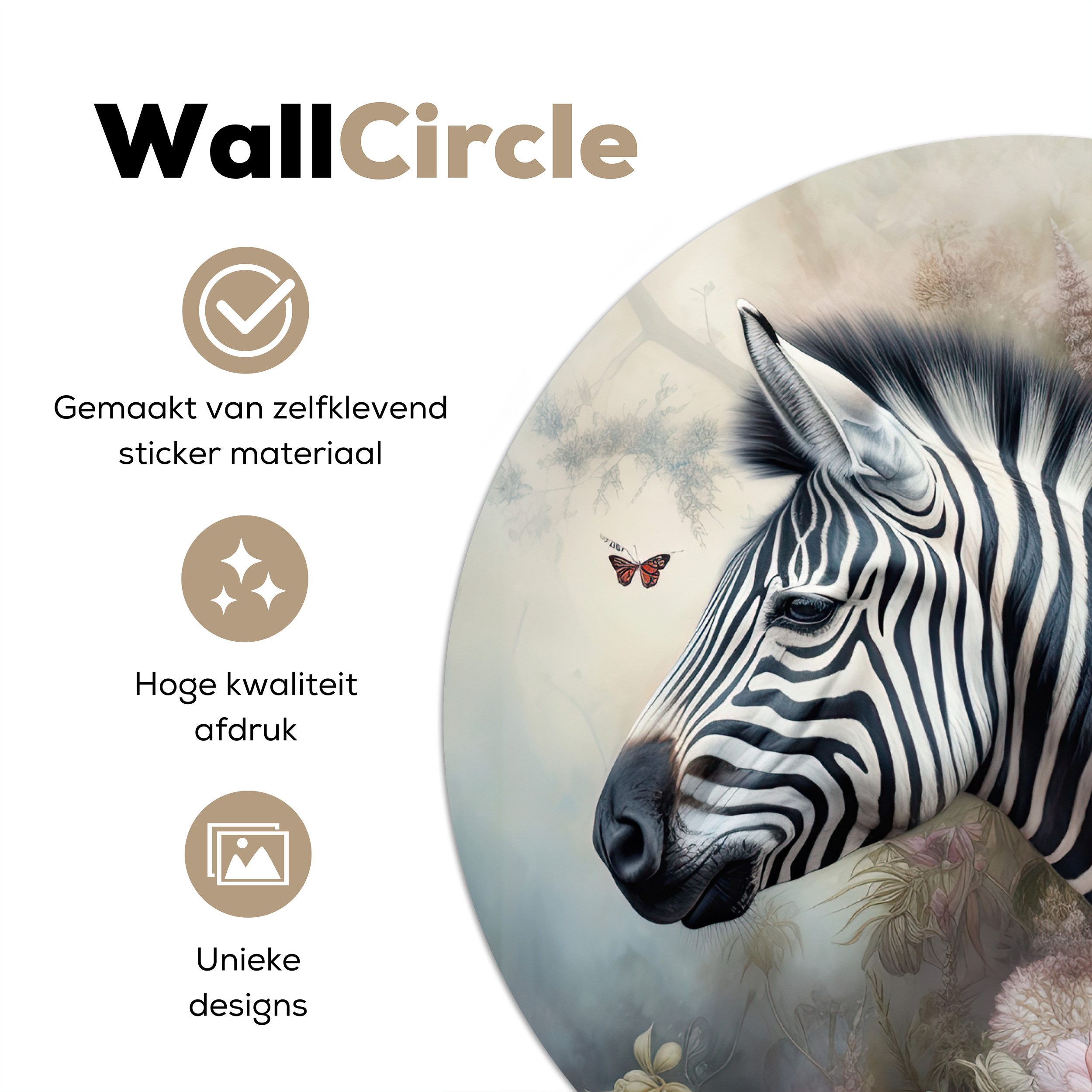 MuchoWow Wandsticker Zebra - Wilde Tiere günstig online kaufen