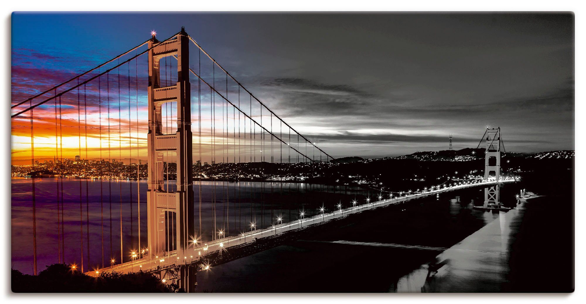 Artland Wandbild The Golden Gate Bridge, Brücken (1 St), als Alubild, Leinwandbild, Wandaufkleber oder Poster in versch. Größen